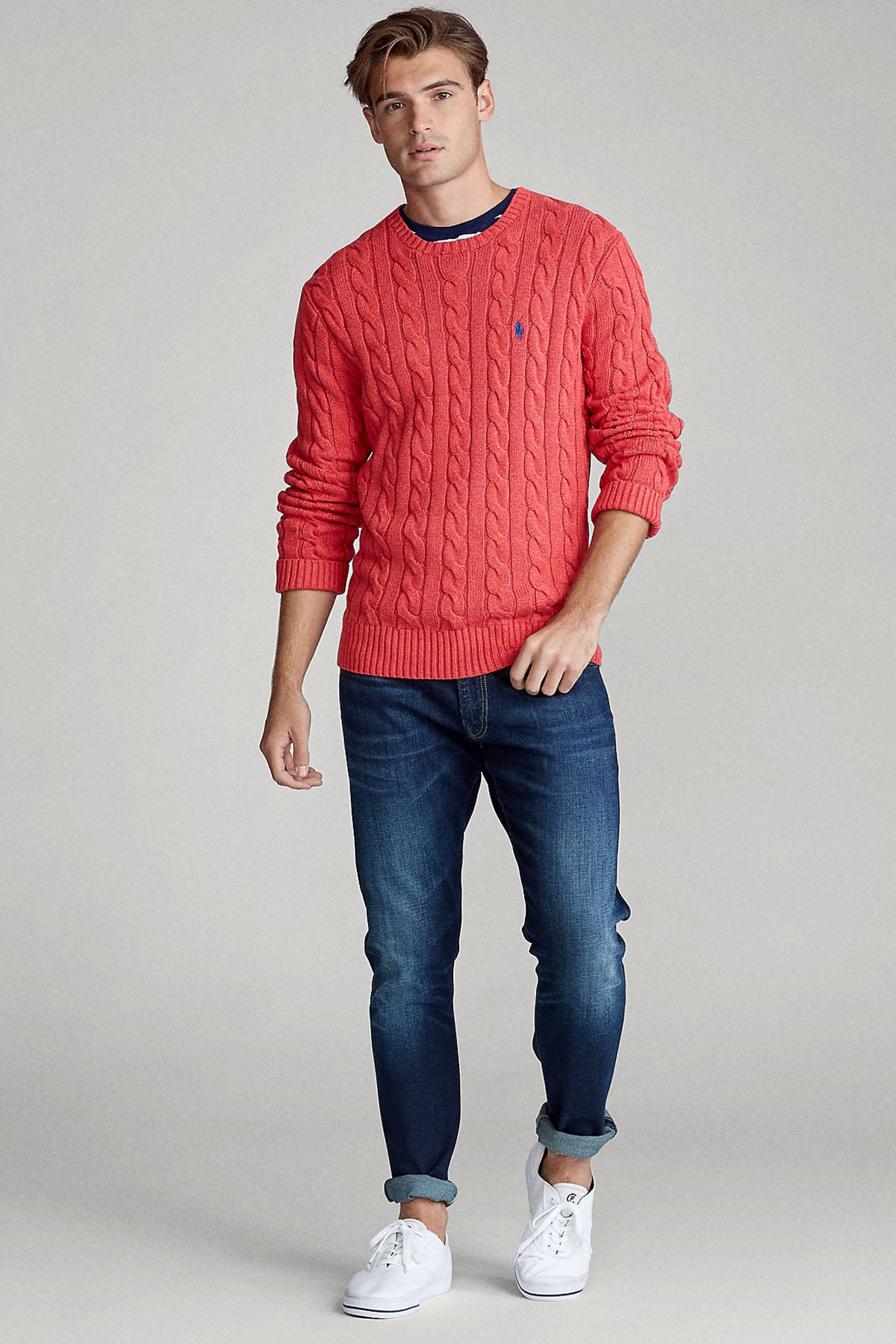 Polo Ralph Lauren Yuvarlak Yaka Saç Örgü Triko-Libas Trendy Fashion Store