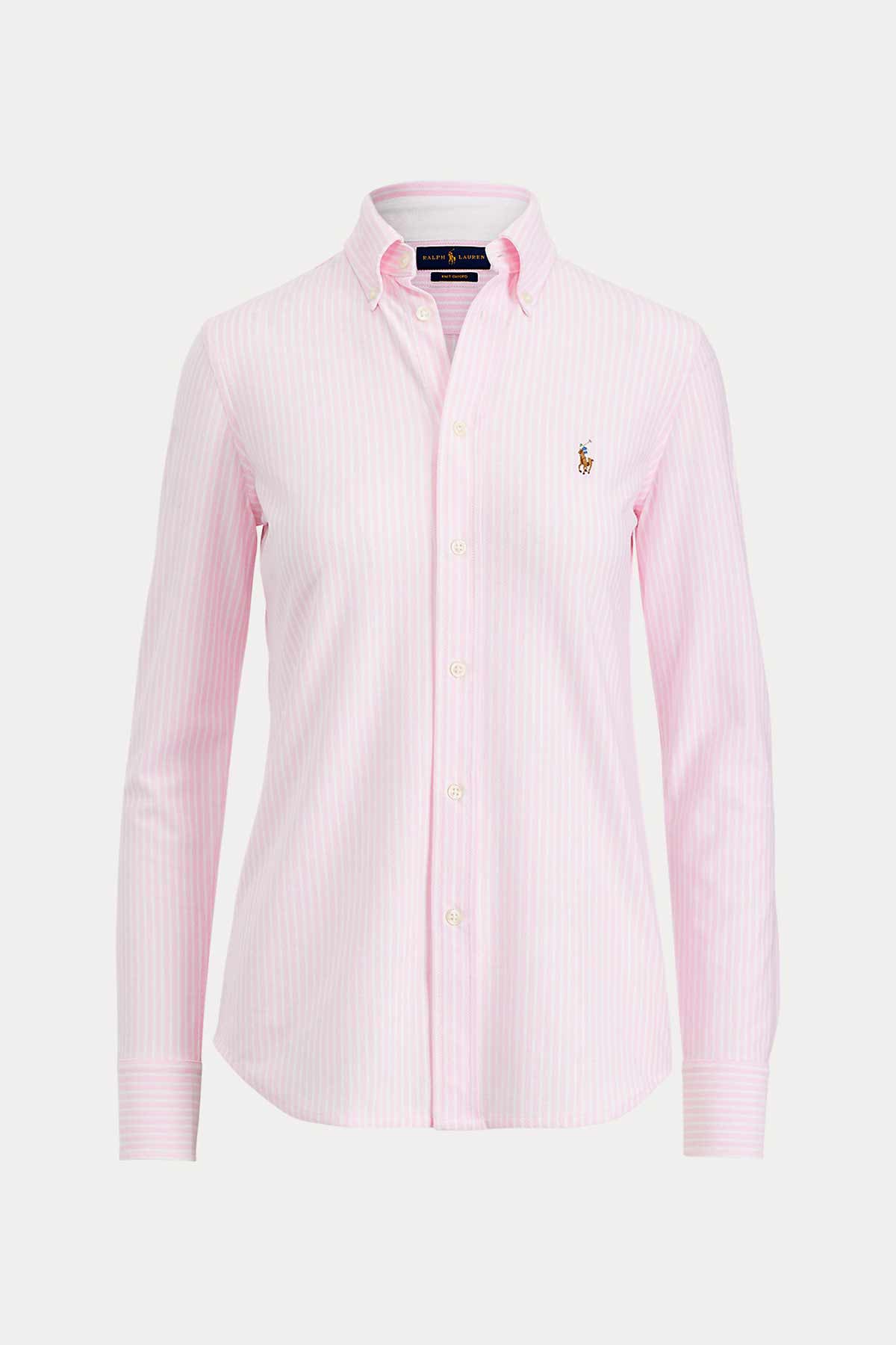 Polo Ralph Lauren Çizgili Knit Oxford Gömlek-Libas Trendy Fashion Store