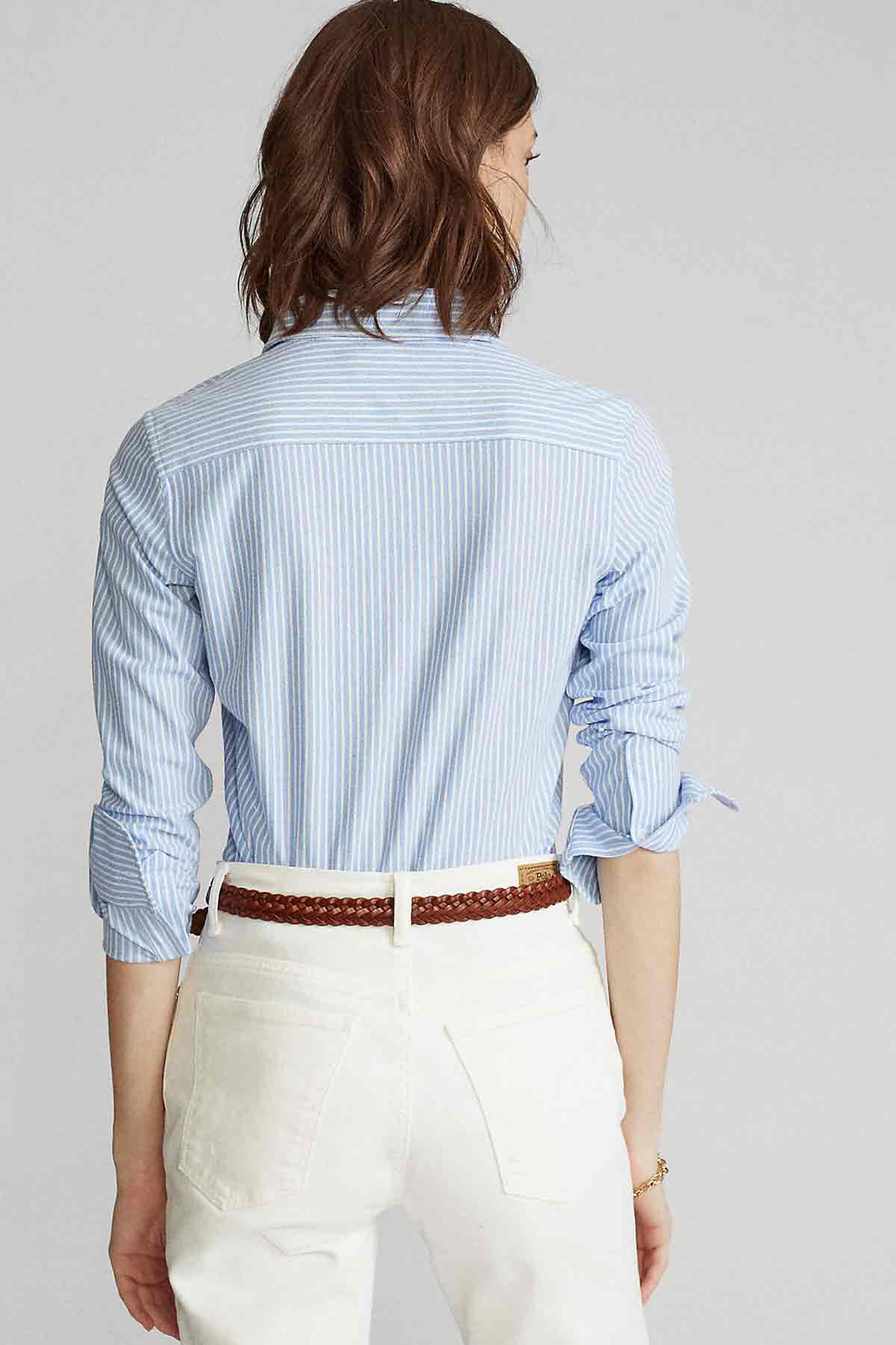 Polo Ralph Lauren Çizgili Knit Oxford Gömlek-Libas Trendy Fashion Store