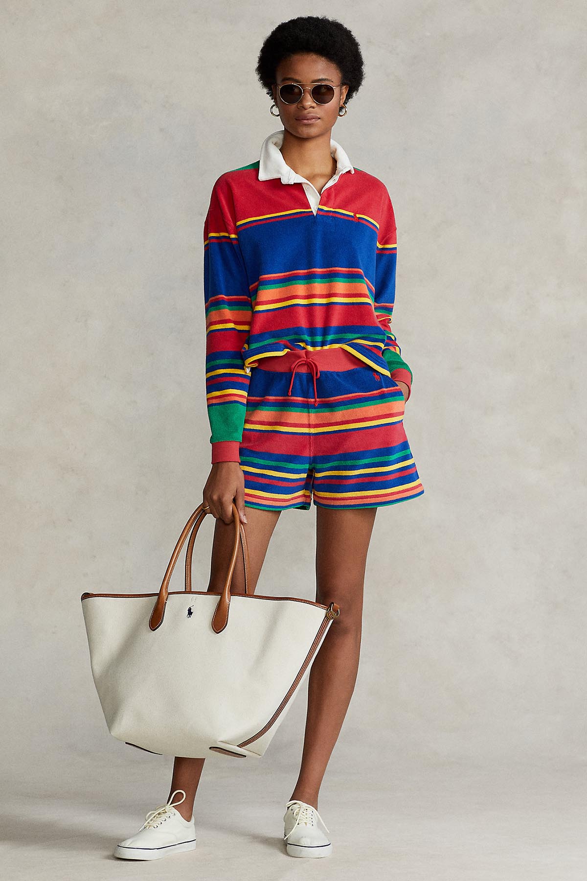 Polo Ralph Lauren Yüksek Bel Havlu Kumaş Şort-Libas Trendy Fashion Store