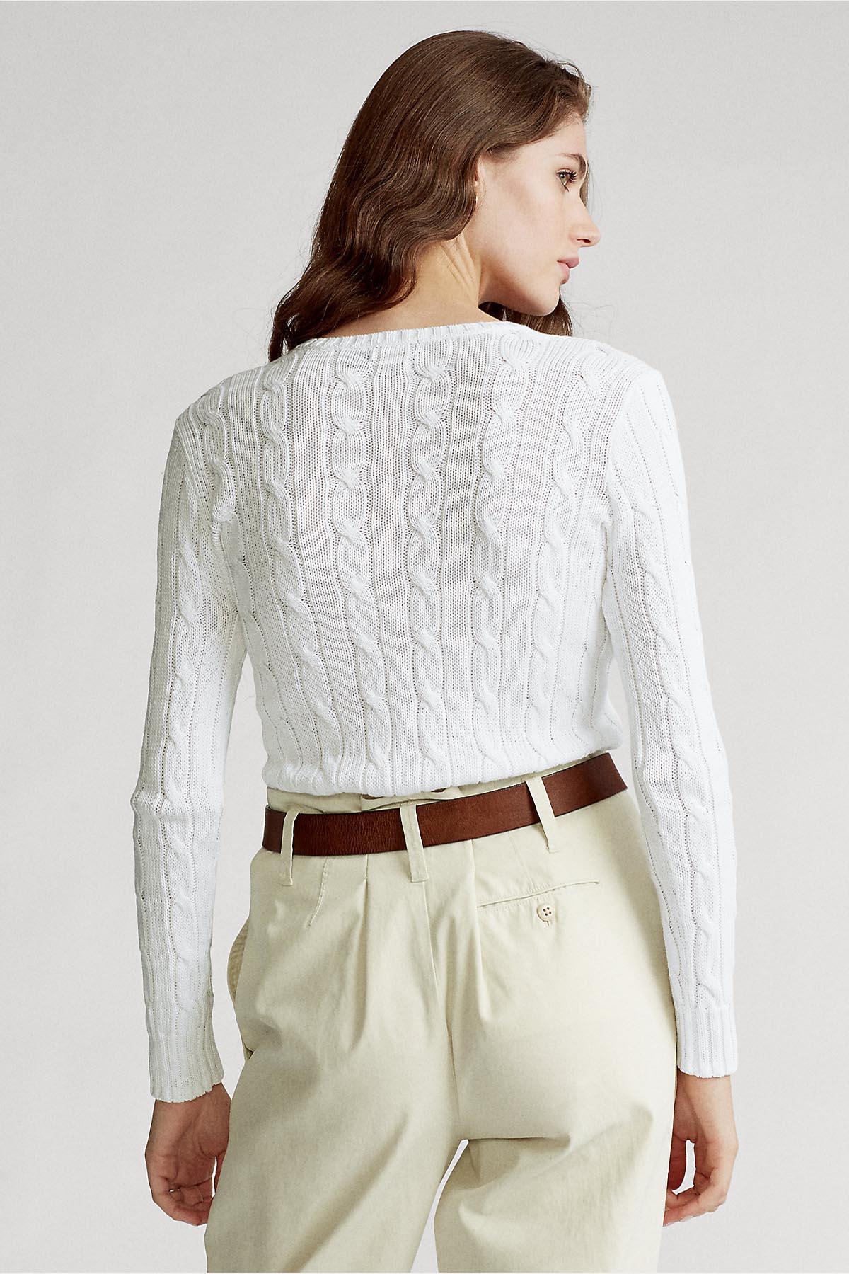 Polo Ralph Lauren Pima Cotton Slim Fit V Yaka Saç Örgü Triko-Libas Trendy Fashion Store