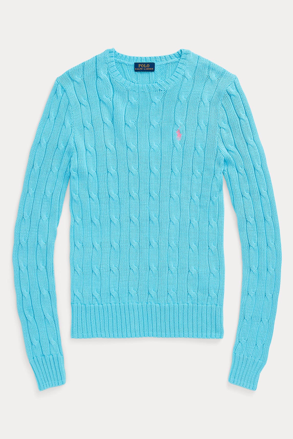 Polo Ralph Lauren Pima Cotton Slim Fit Yuvarlak Yaka Saç Örgü Triko-Libas Trendy Fashion Store