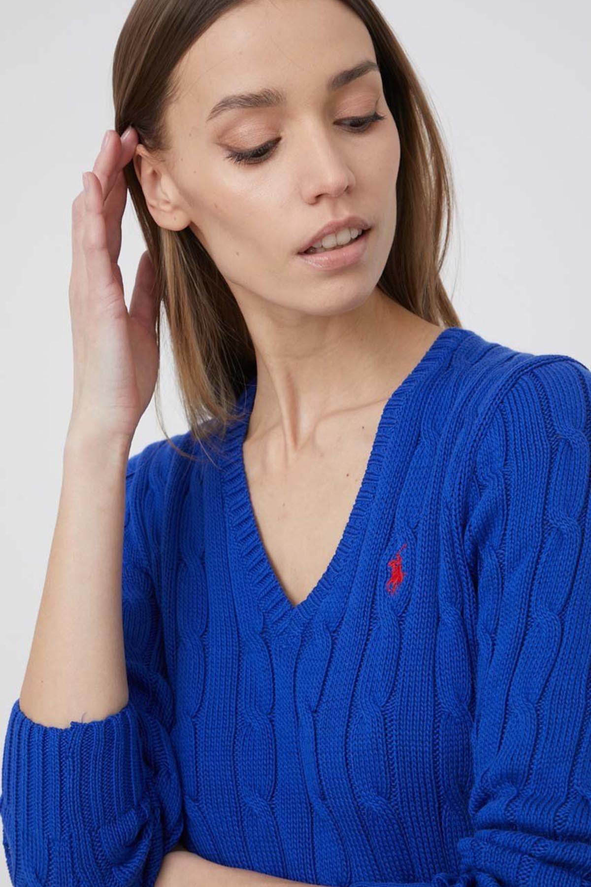 Polo Ralph Lauren Pima Cotton Slim Fit V Yaka Saç Örgü Triko-Libas Trendy Fashion Store