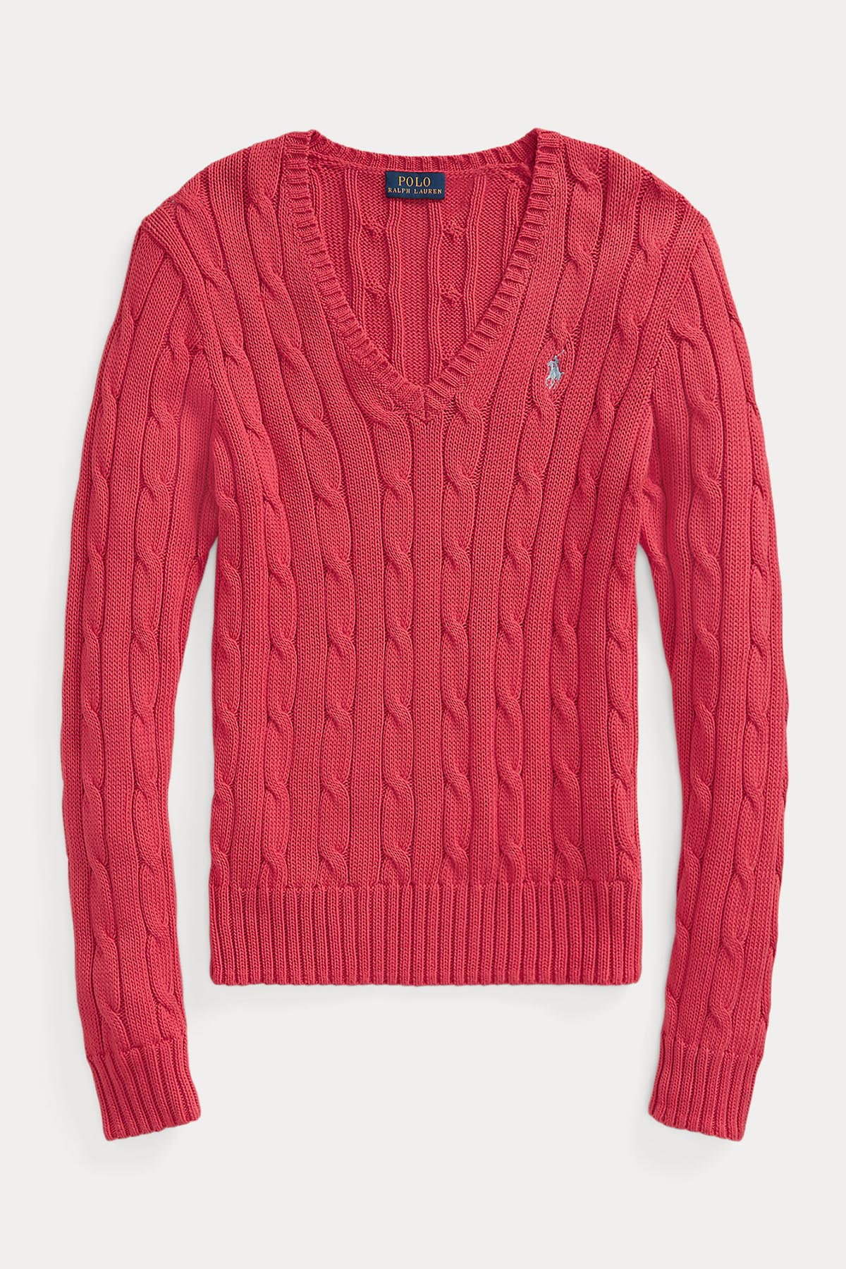 Polo Ralph Lauren Pima Cotton Slim Fit V Yaka Saç Örgü Triko-Libas Trendy Fashion Store