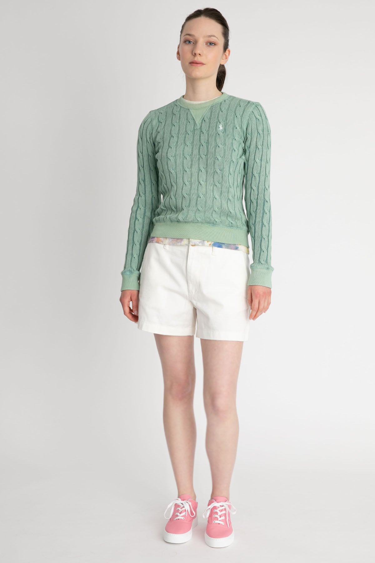 Polo Ralph Lauren Yuvarlak Yaka Saç Örgü Triko-Libas Trendy Fashion Store