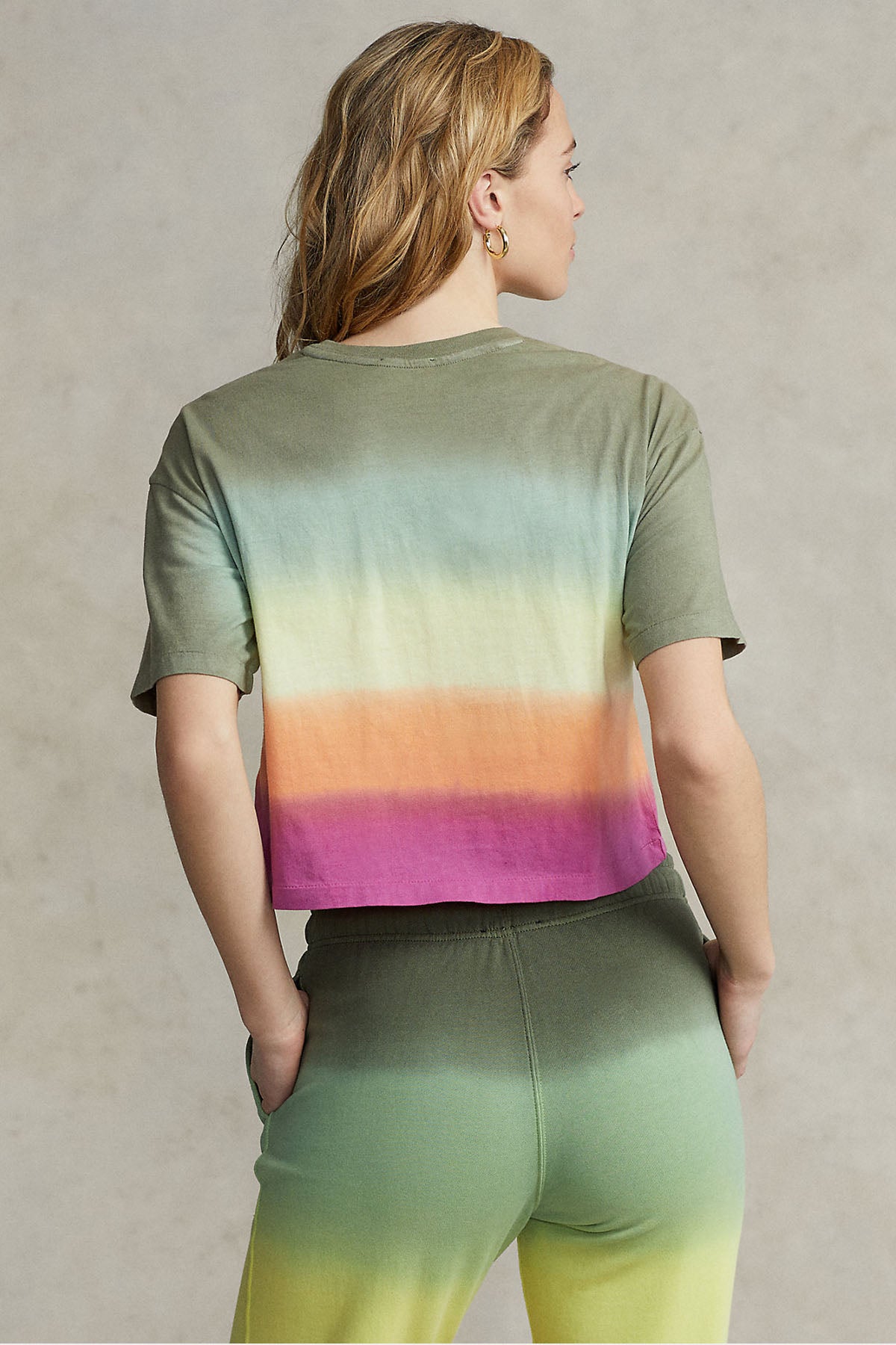 Polo Ralph Lauren Renk Bloklu Crop T-shirt-Libas Trendy Fashion Store