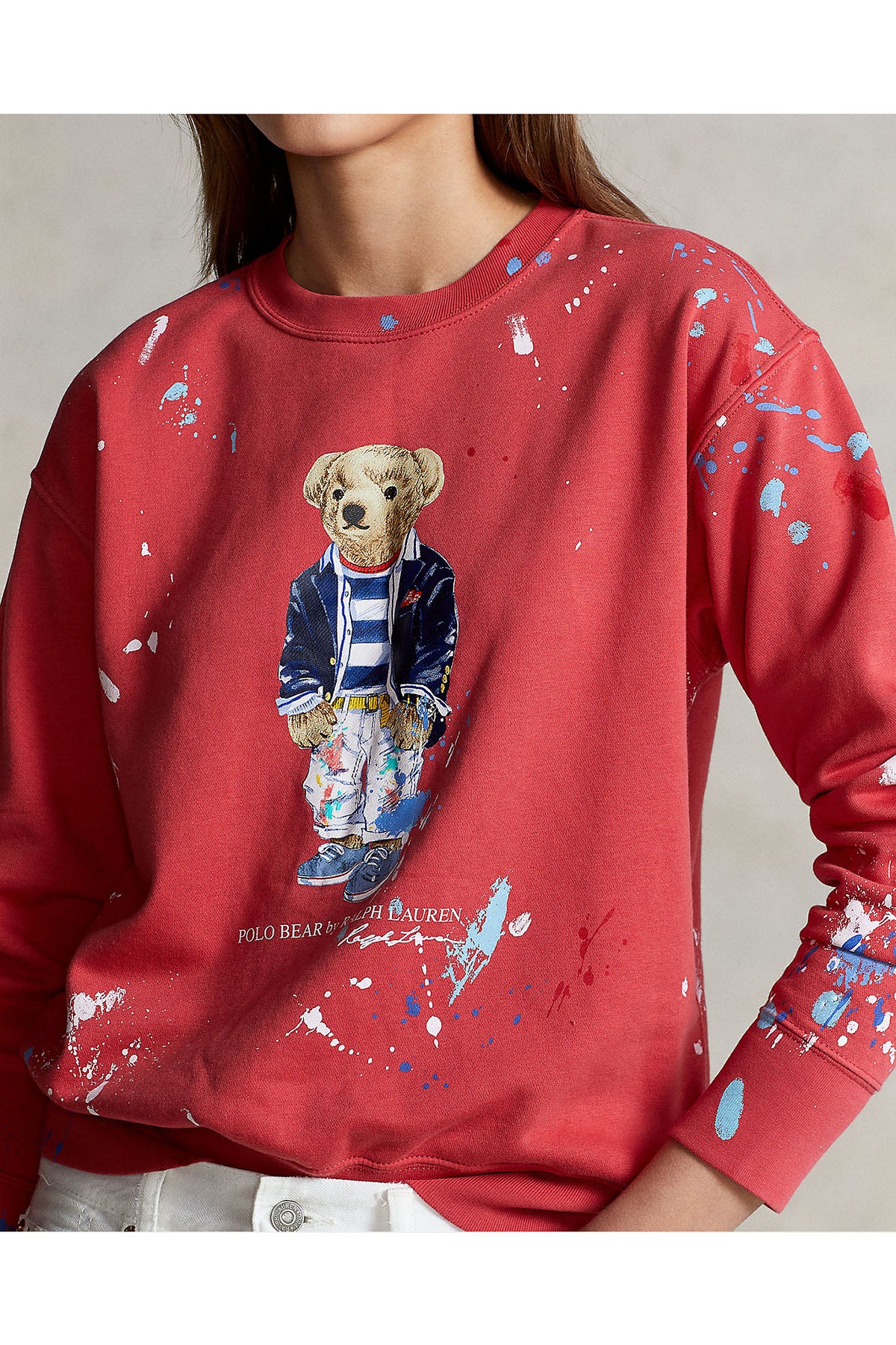 Polo Ralph Lauren Boya Efektli Polo Bear Sweatshirt-Libas Trendy Fashion Store
