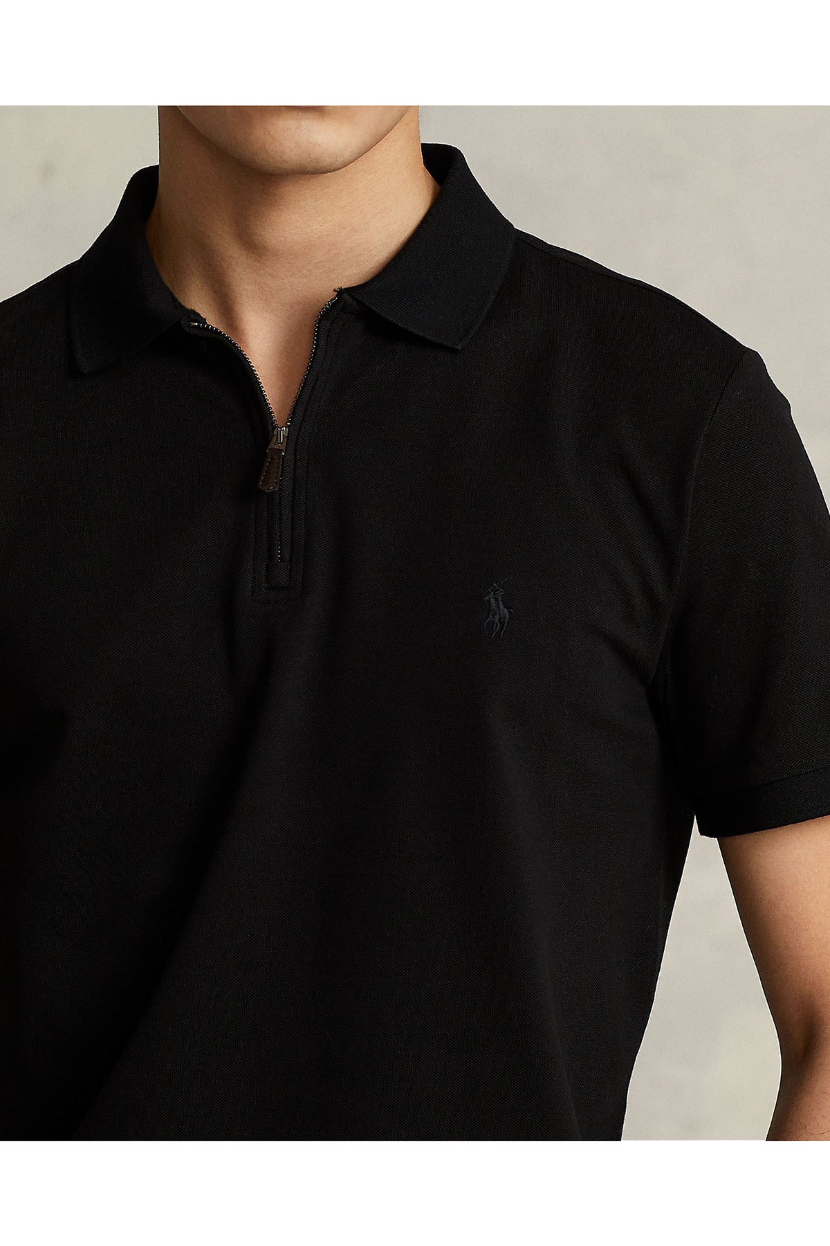 Polo Ralph Lauren Custom Slim Fit Stretch Mesh Fermuarlı Polo Yaka T-shirt-Libas Trendy Fashion Store