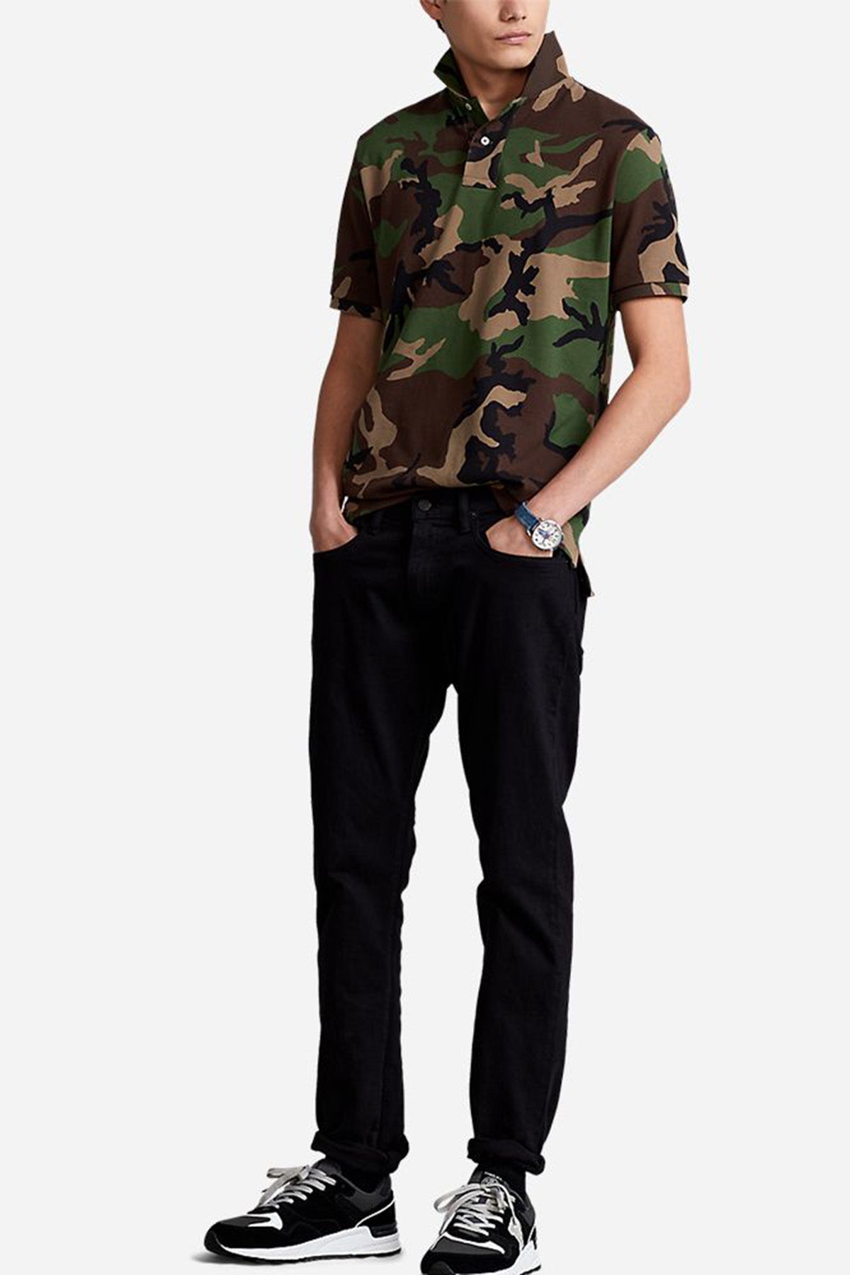 Polo Ralph Lauren Custom Slim Fit Polo Yaka Kamuflaj T-shirt-Libas Trendy Fashion Store