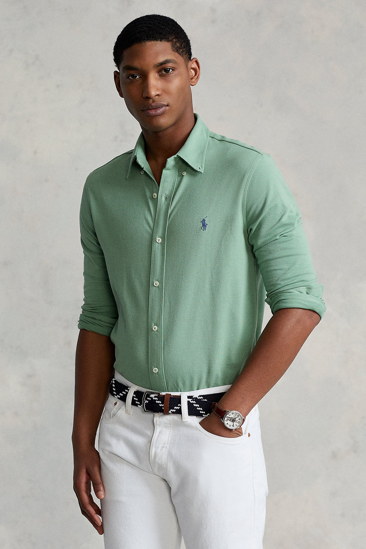 Polo Ralph Lauren Custom Fit Featherweight Mesh Gömlek-Libas Trendy Fashion Store