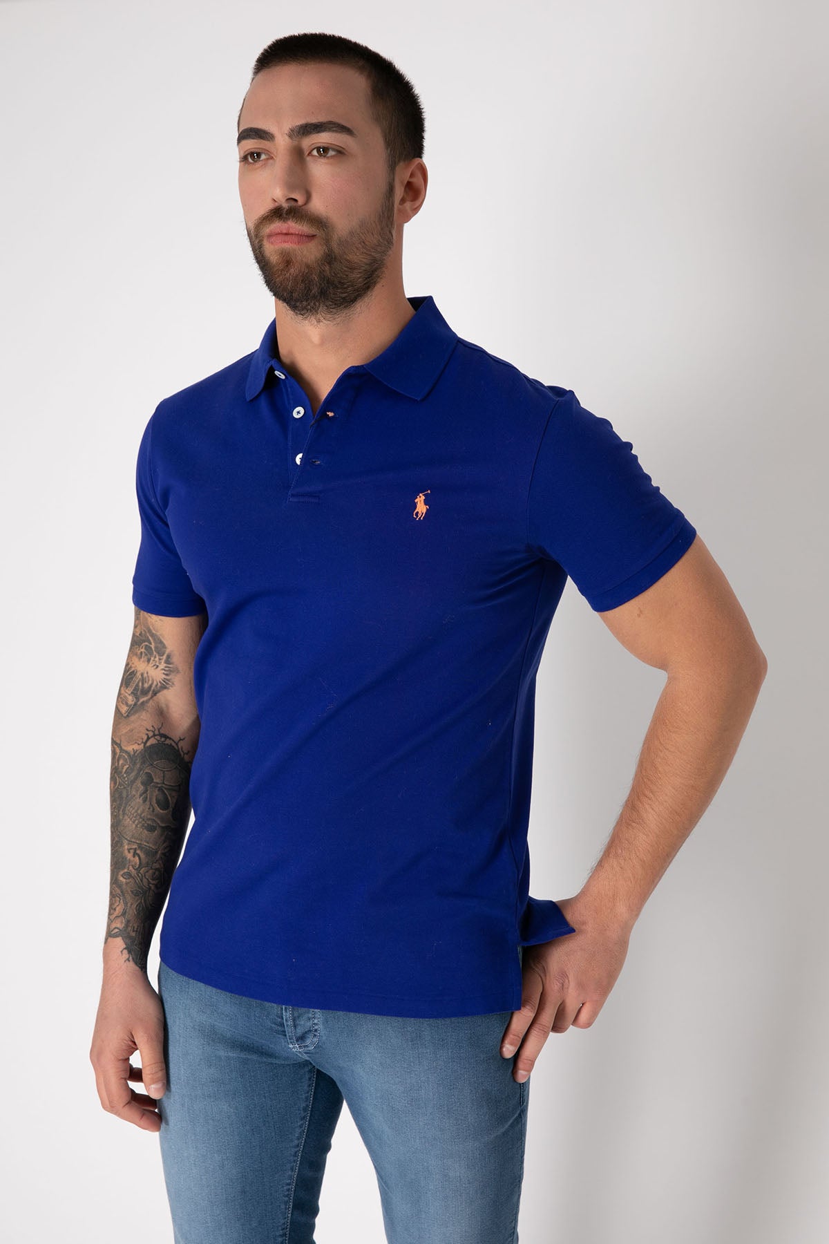 Polo Ralph Lauren Slim Fit Stretch Mesh Polo Yaka T-shirt-Libas Trendy Fashion Store