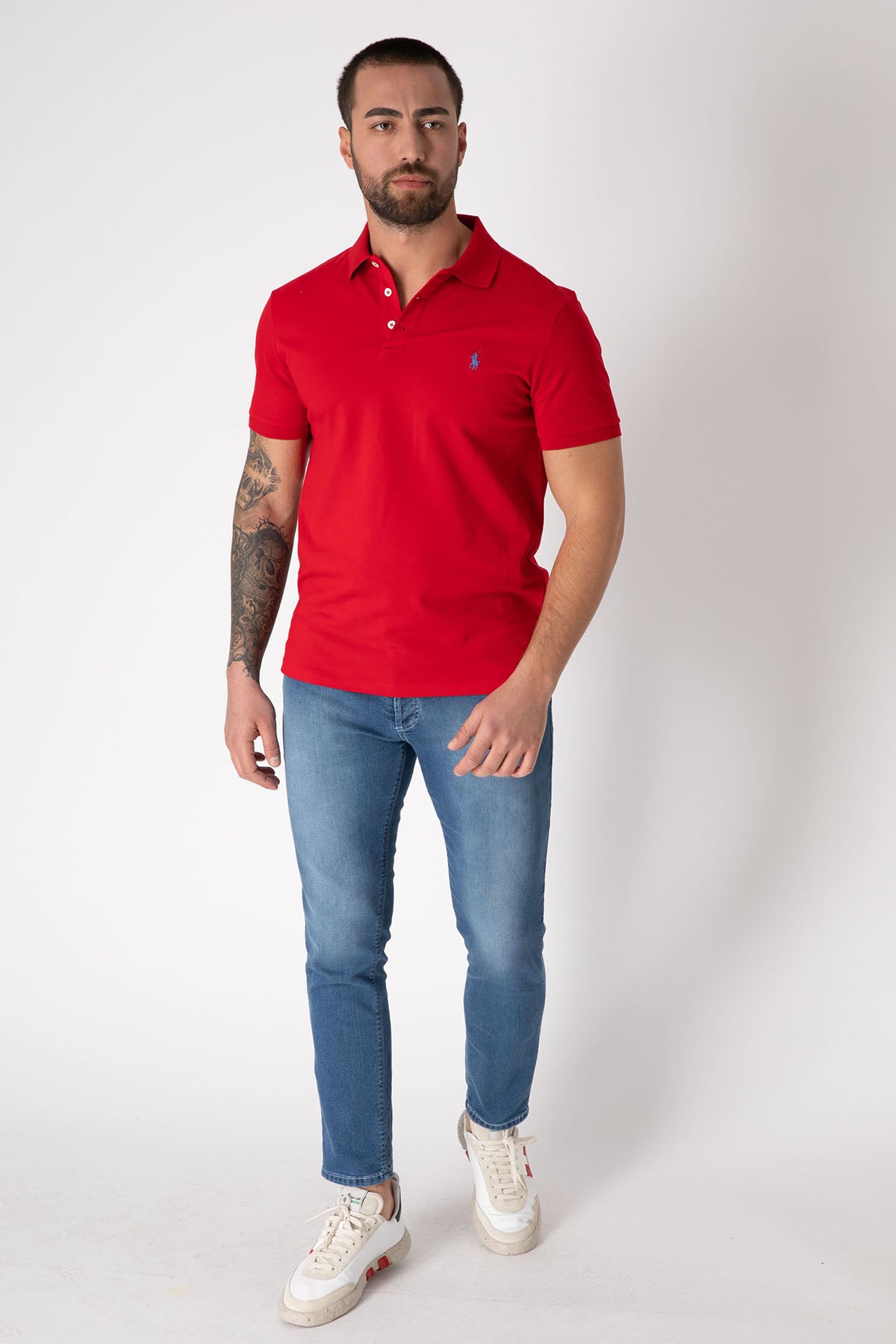 Polo Ralph Lauren Slim Fit Stretch Mesh Polo Yaka T-shirt-Libas Trendy Fashion Store