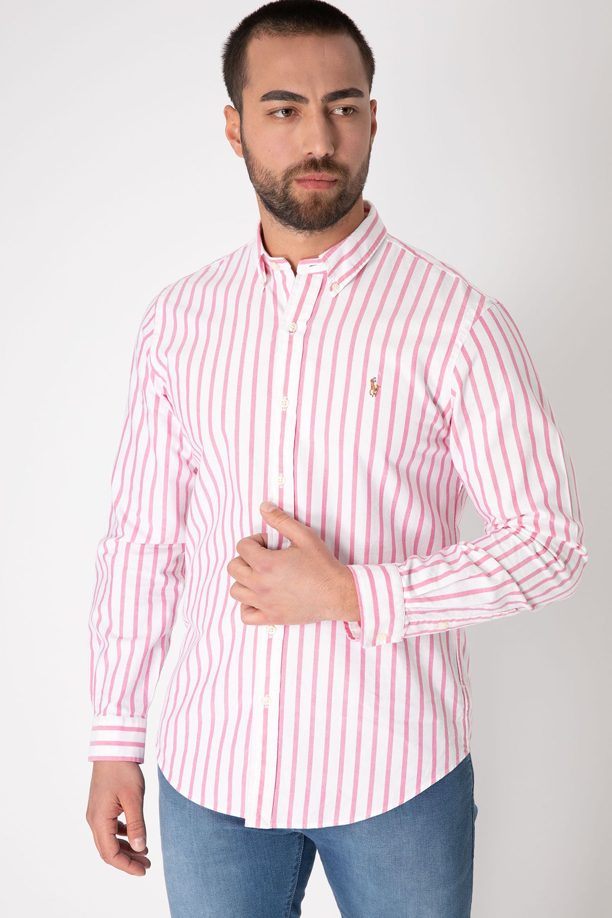 Polo Ralph Lauren Slim Fit Çizgili Oxford Gömlek-Libas Trendy Fashion Store
