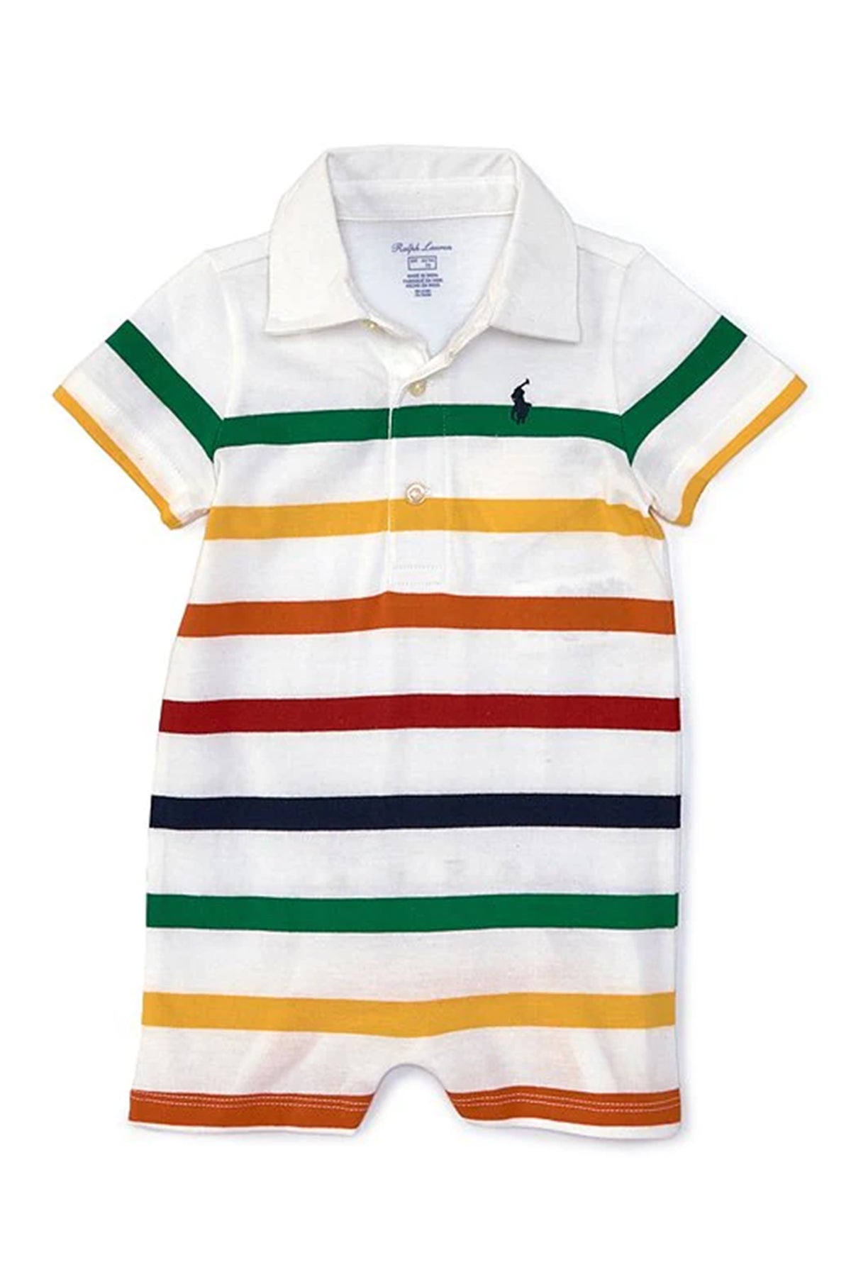 Polo Ralph Lauren Kids 9-18 Aylık Erkek Bebek Polo Yaka Tulum-Libas Trendy Fashion Store