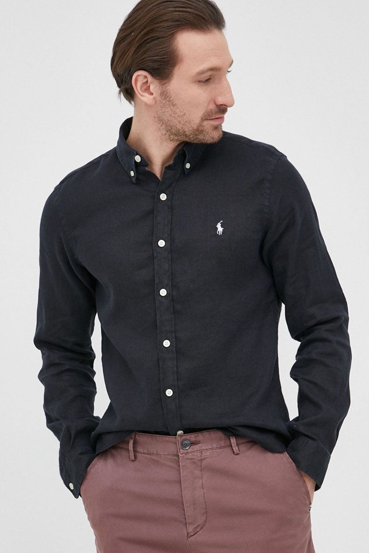 Polo Ralph Lauren Slim Fit Keten Gömlek-Libas Trendy Fashion Store