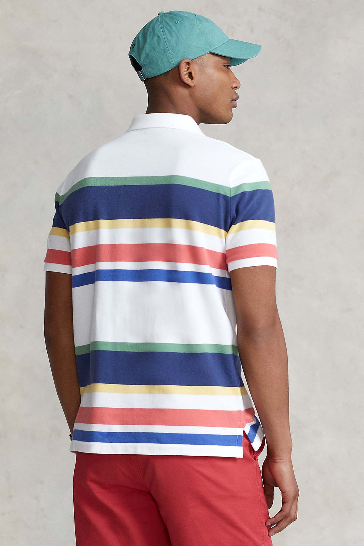 Polo Ralph Lauren Custom Slim Fit Çizgili Polo Yaka T-shirt-Libas Trendy Fashion Store