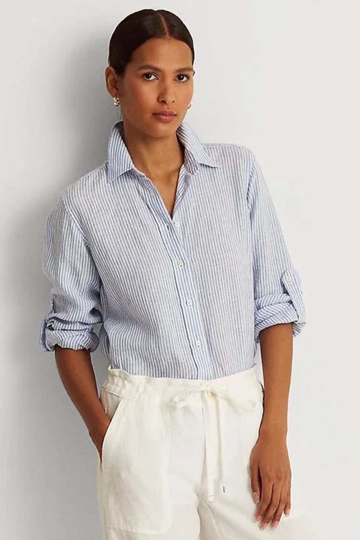 Polo Ralph Lauren Çizgili Keten Gömlek-Libas Trendy Fashion Store