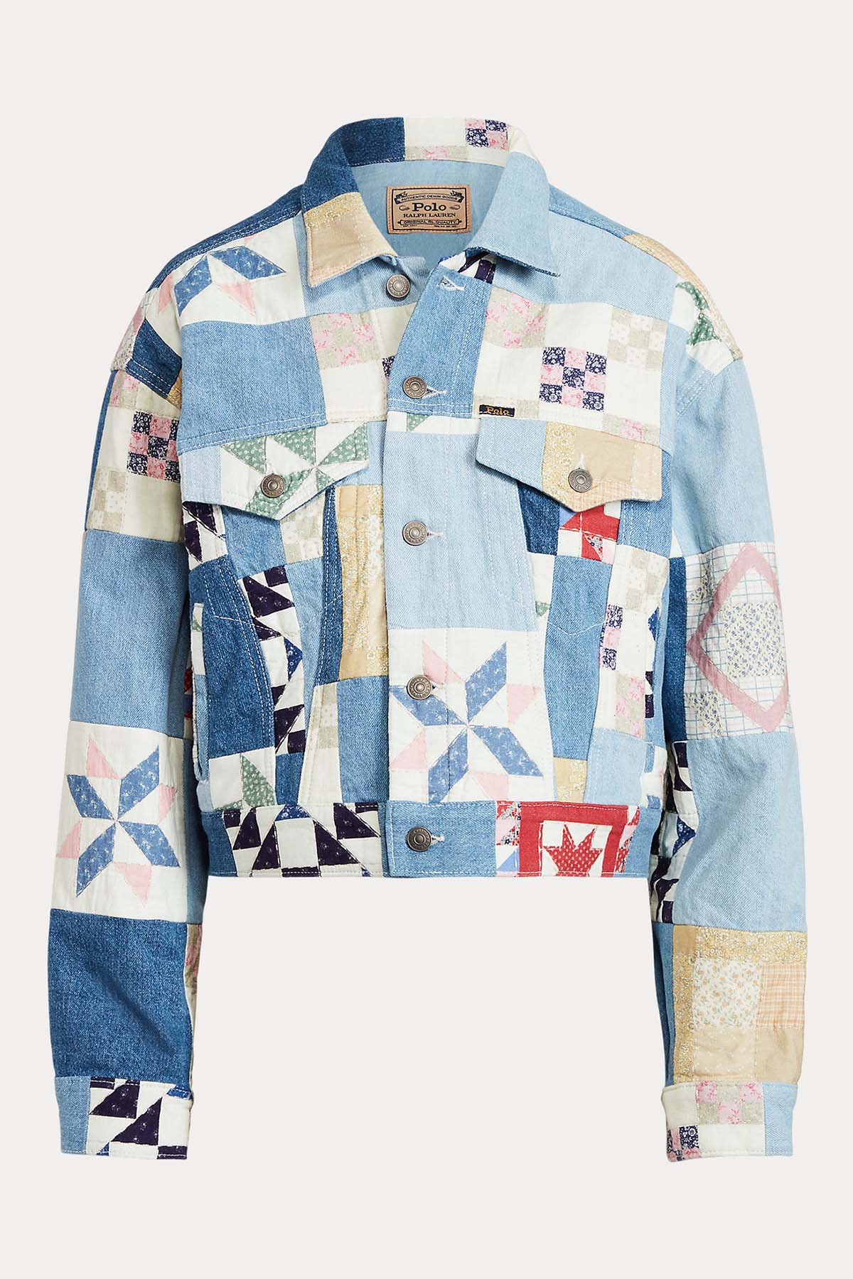 Polo Ralph Lauren Geniş Kesim Denim Patchwork Ceket-Libas Trendy Fashion Store