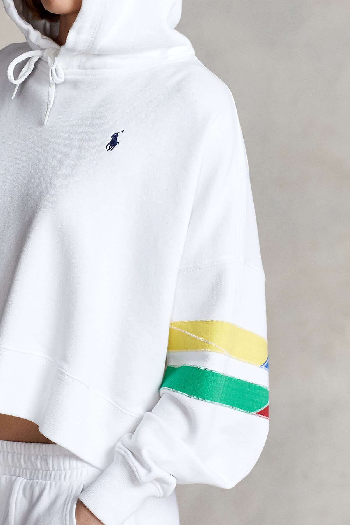 Polo Ralph Lauren Kapüşonlu Geniş Kesim Crop Sweatshirt-Libas Trendy Fashion Store