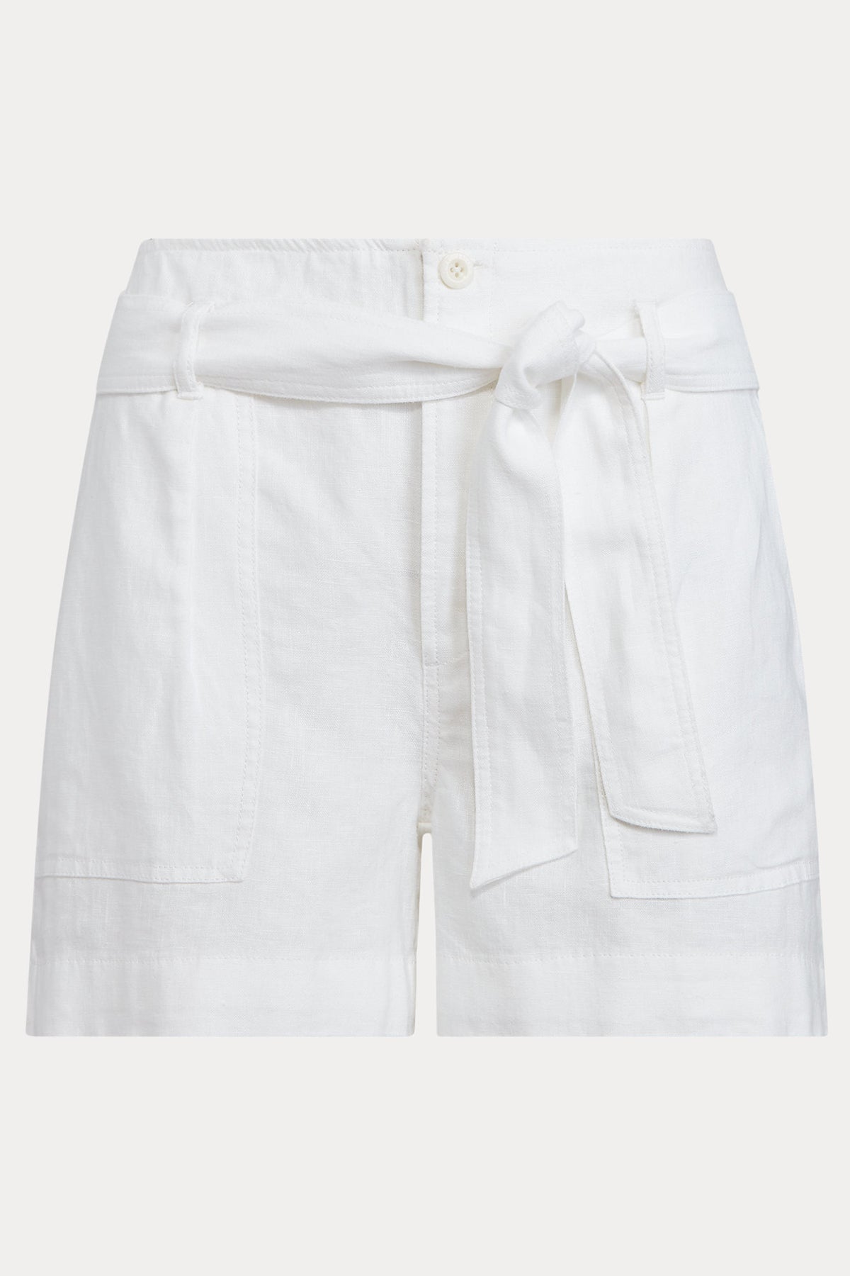 Polo Ralph Lauren Yüksek Bel Belden Kuşaklı Keten Şort-Libas Trendy Fashion Store