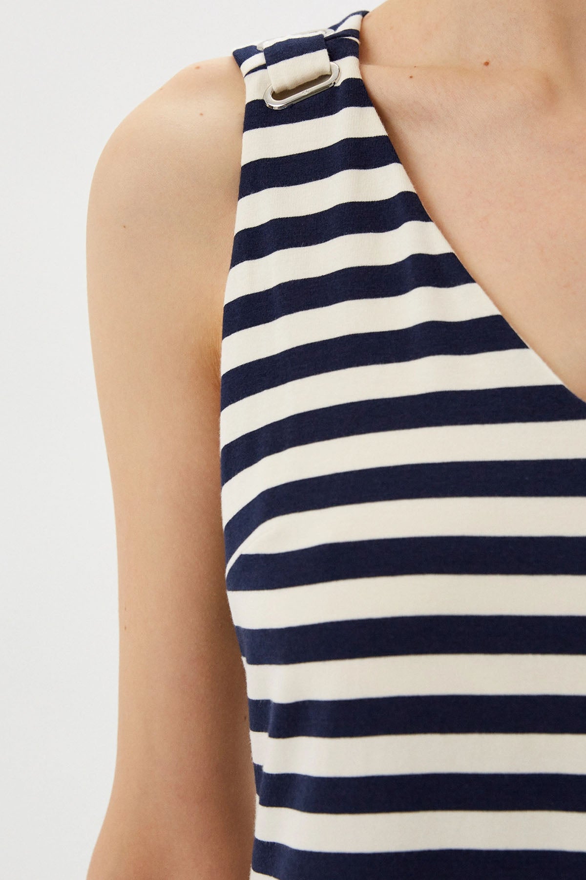 Polo Ralph Lauren Çizgili V Yaka Elbise-Libas Trendy Fashion Store