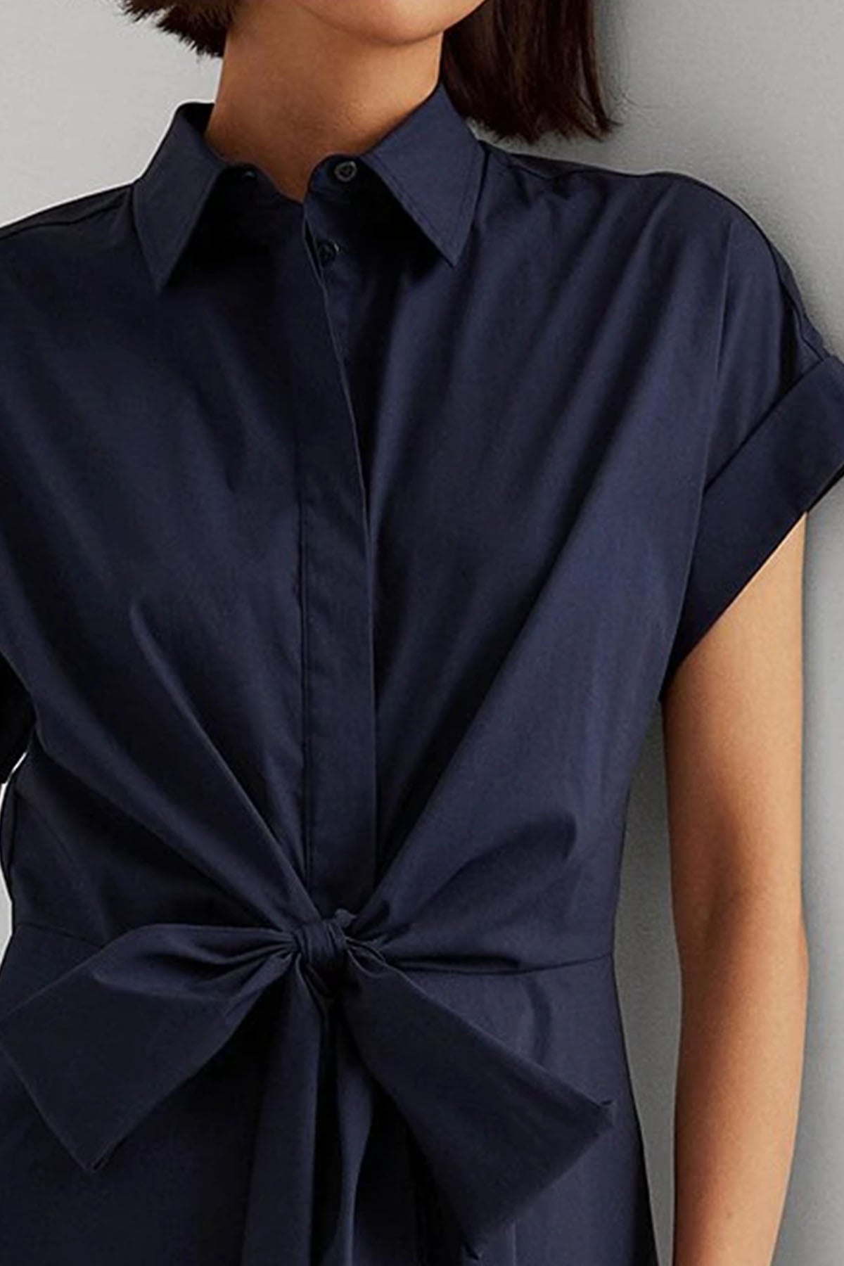 Polo Ralph Lauren Klasik Yaka Belden Kuşaklı Midi Gömlek Elbise-Libas Trendy Fashion Store