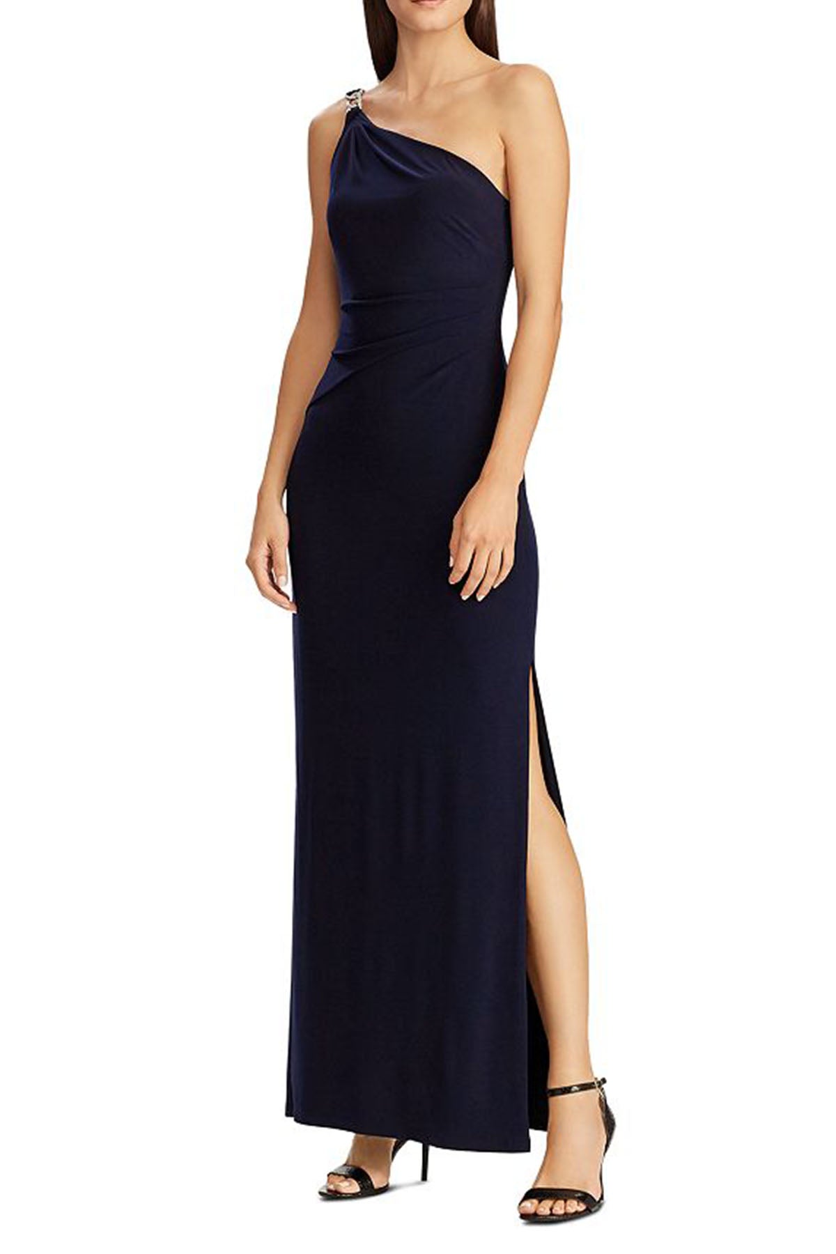 Polo Ralph Lauren Tek Omuz Yırtmaçlı Abiye Elbise-Libas Trendy Fashion Store