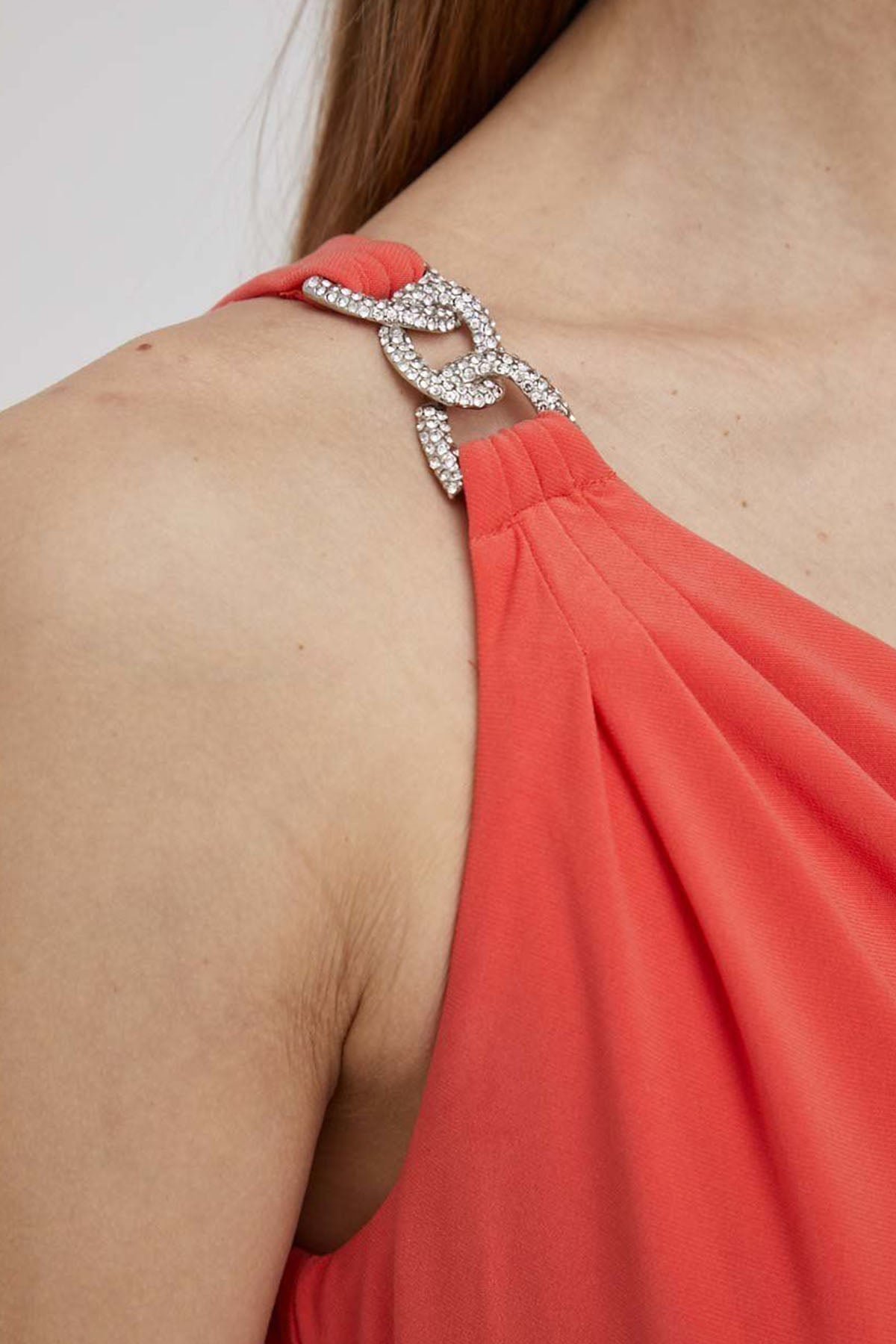 Polo Ralph Lauren Tek Omuz Yırtmaçlı Abiye Elbise-Libas Trendy Fashion Store