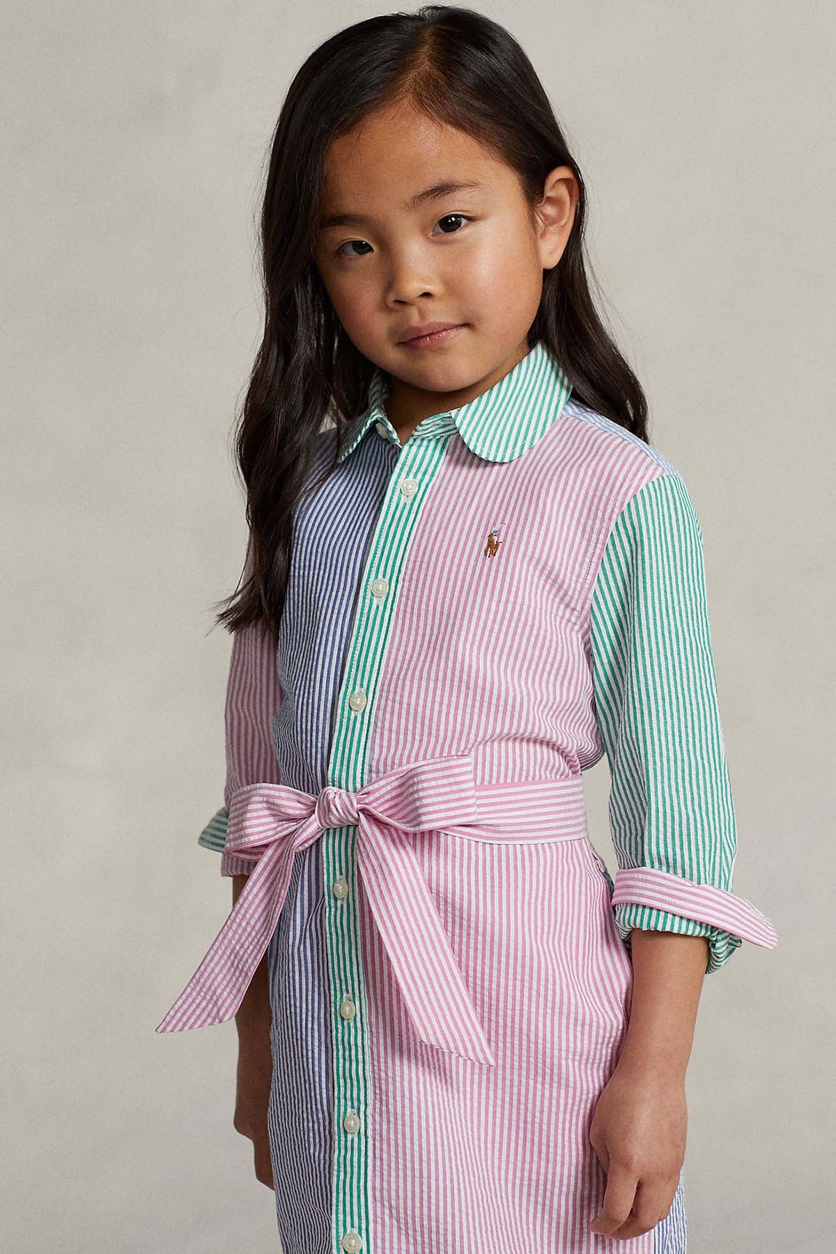 Polo Ralph Lauren Kids 4 Yaş Kız Çocuk Kuşaklı Gömlek Elbise-Libas Trendy Fashion Store