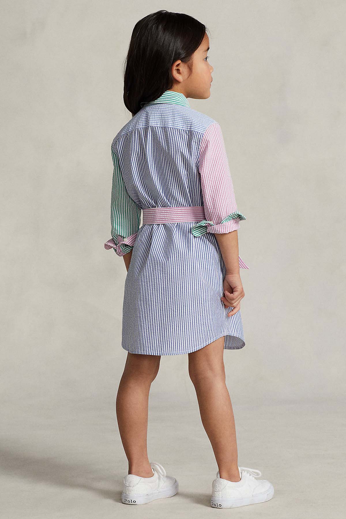 Polo Ralph Lauren Kids 5-6 Yaş Kız Çocuk Kuşaklı Gömlek Elbise-Libas Trendy Fashion Store
