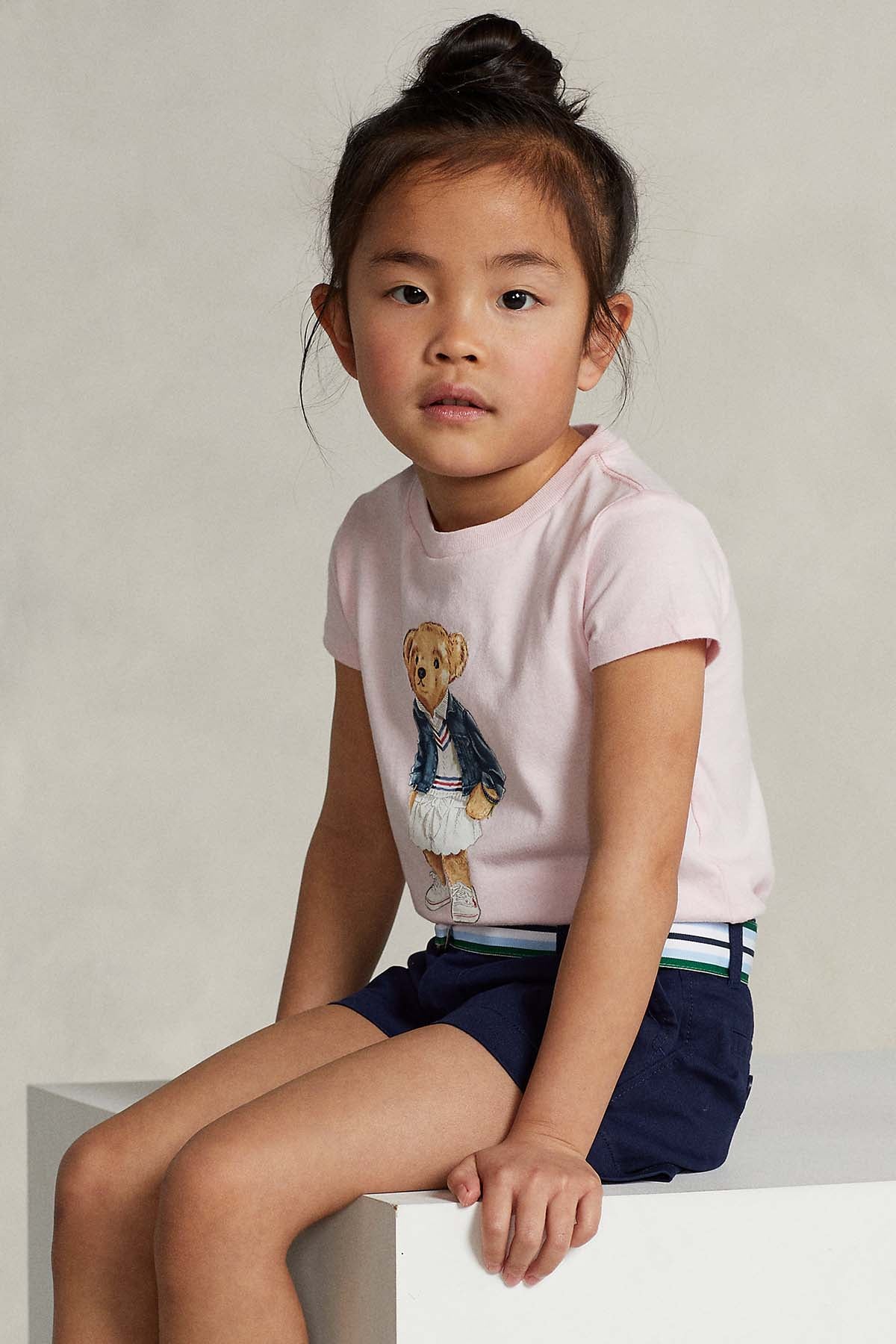 Polo Ralph Lauren Kids 2-4 Yaş Kız Çocuk Polo Bear T-shirt-Libas Trendy Fashion Store