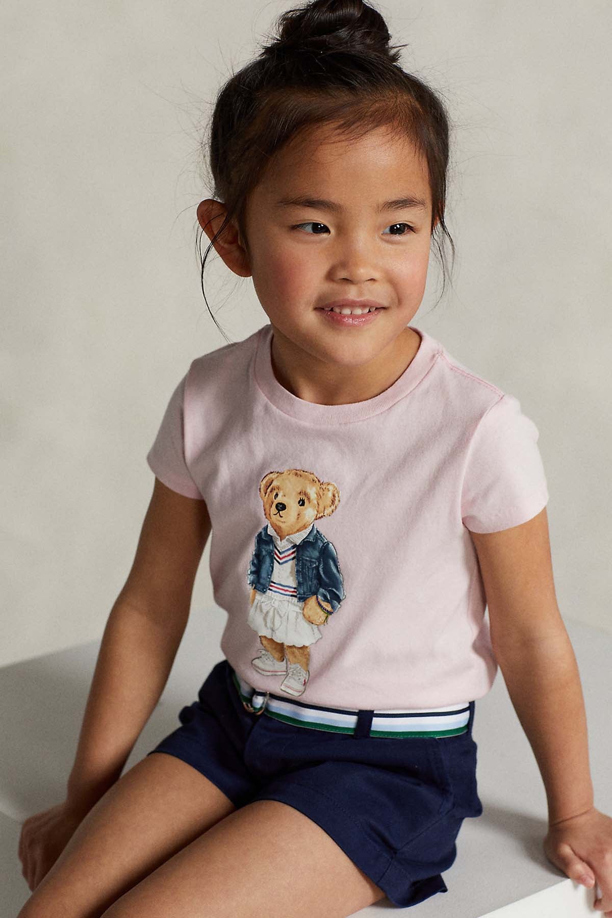 Polo Ralph Lauren Kids 2-4 Yaş Kız Çocuk Polo Bear T-shirt-Libas Trendy Fashion Store