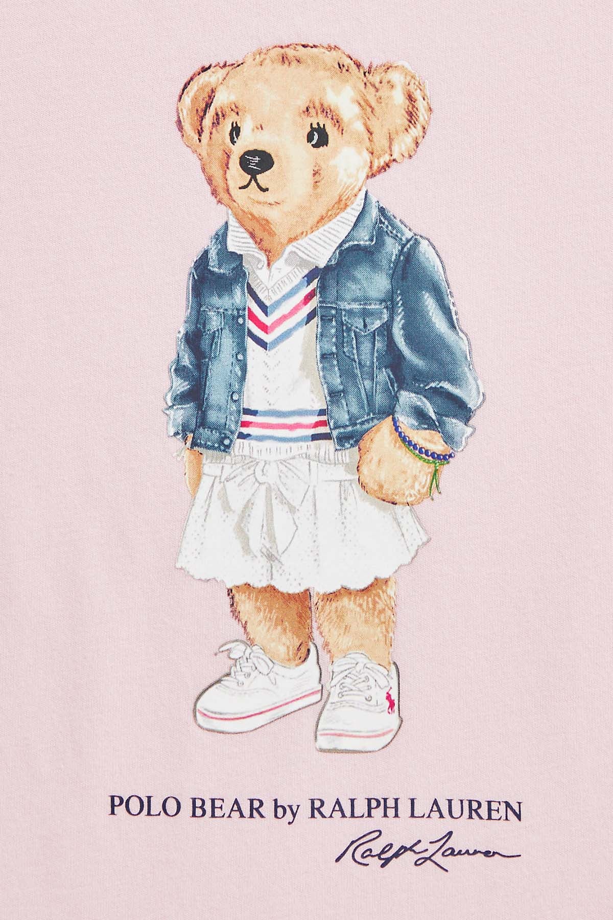 Polo Ralph Lauren Kids 2-4 Yaş Kız Çocuk Polo Bear T-shirt-Libas Trendy Fashion Store