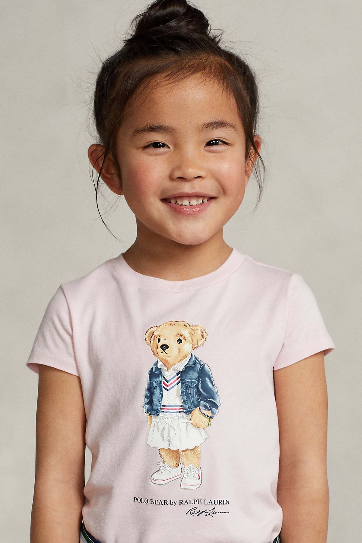 Polo Ralph Lauren Kids 5-6 Yaş Kız Çocuk Polo Bear T-shirt-Libas Trendy Fashion Store