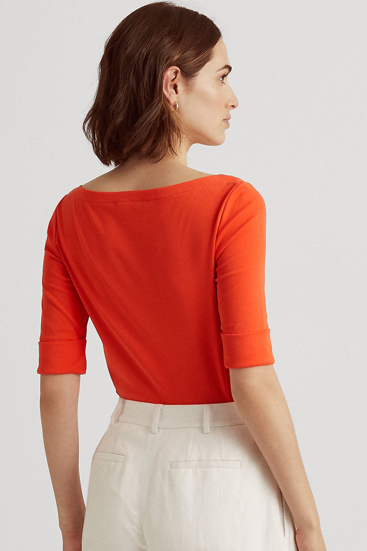 Polo Ralph Lauren Streç Kayık Yaka T-shirt-Libas Trendy Fashion Store