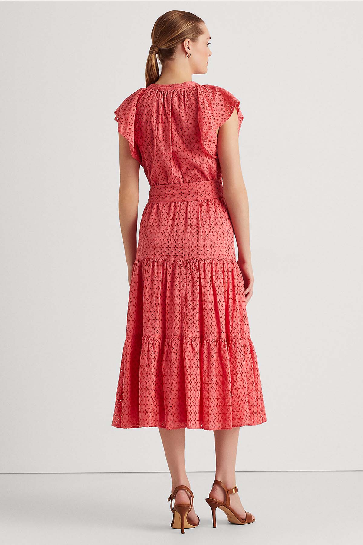 Polo Ralph Lauren Fistolu Belden Kuşaklı Midi Elbise-Libas Trendy Fashion Store