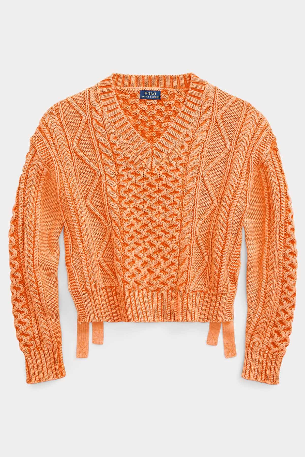 Polo Ralph Lauren V Yaka Crop Örgü Triko-Libas Trendy Fashion Store