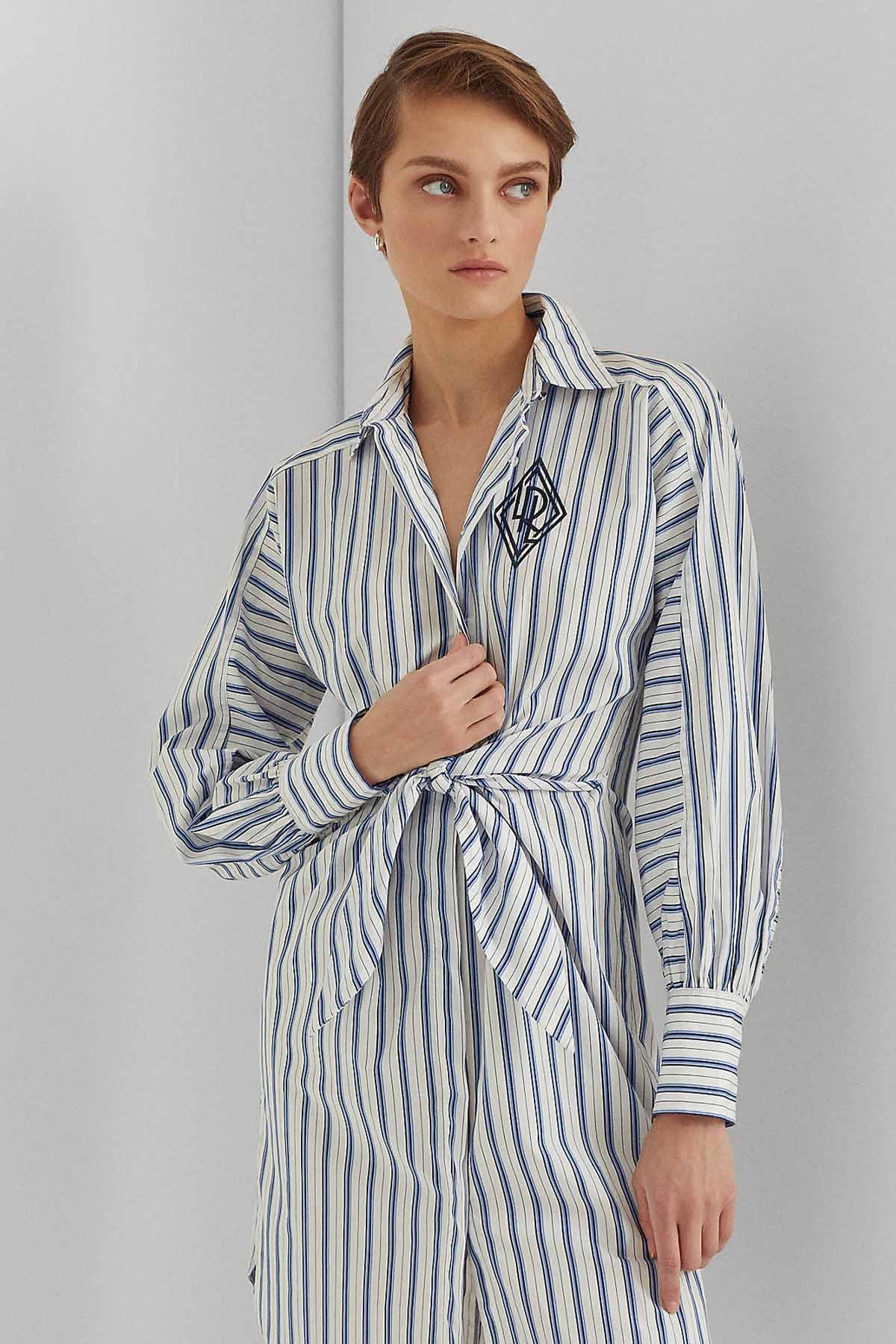 Polo Ralph Lauren Dizüstü Çizgili Gömlek Elbise-Libas Trendy Fashion Store