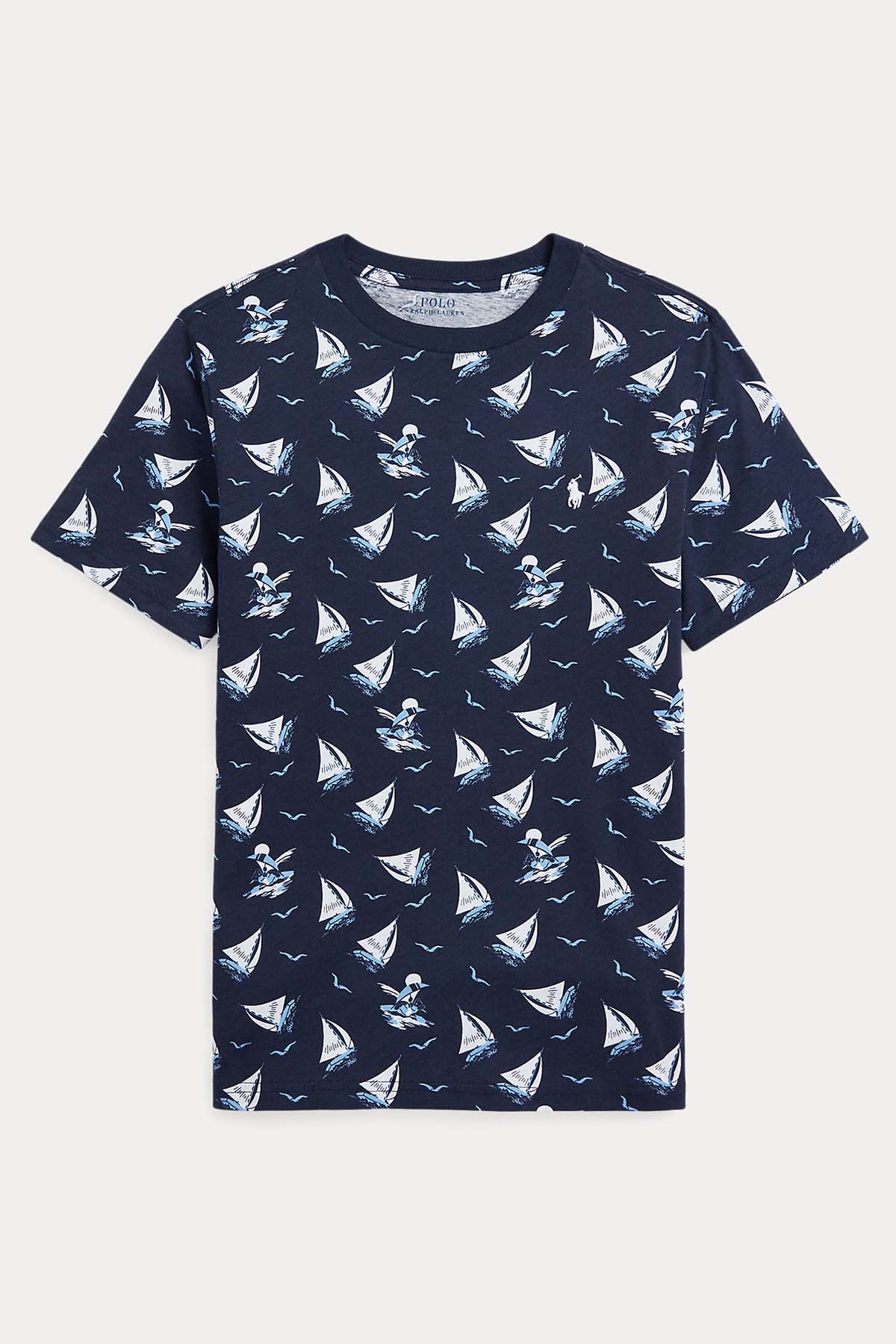 Polo Ralph Lauren Kids S-L Beden Erkek Çocuk Yelken Temalı T-shirt-Libas Trendy Fashion Store
