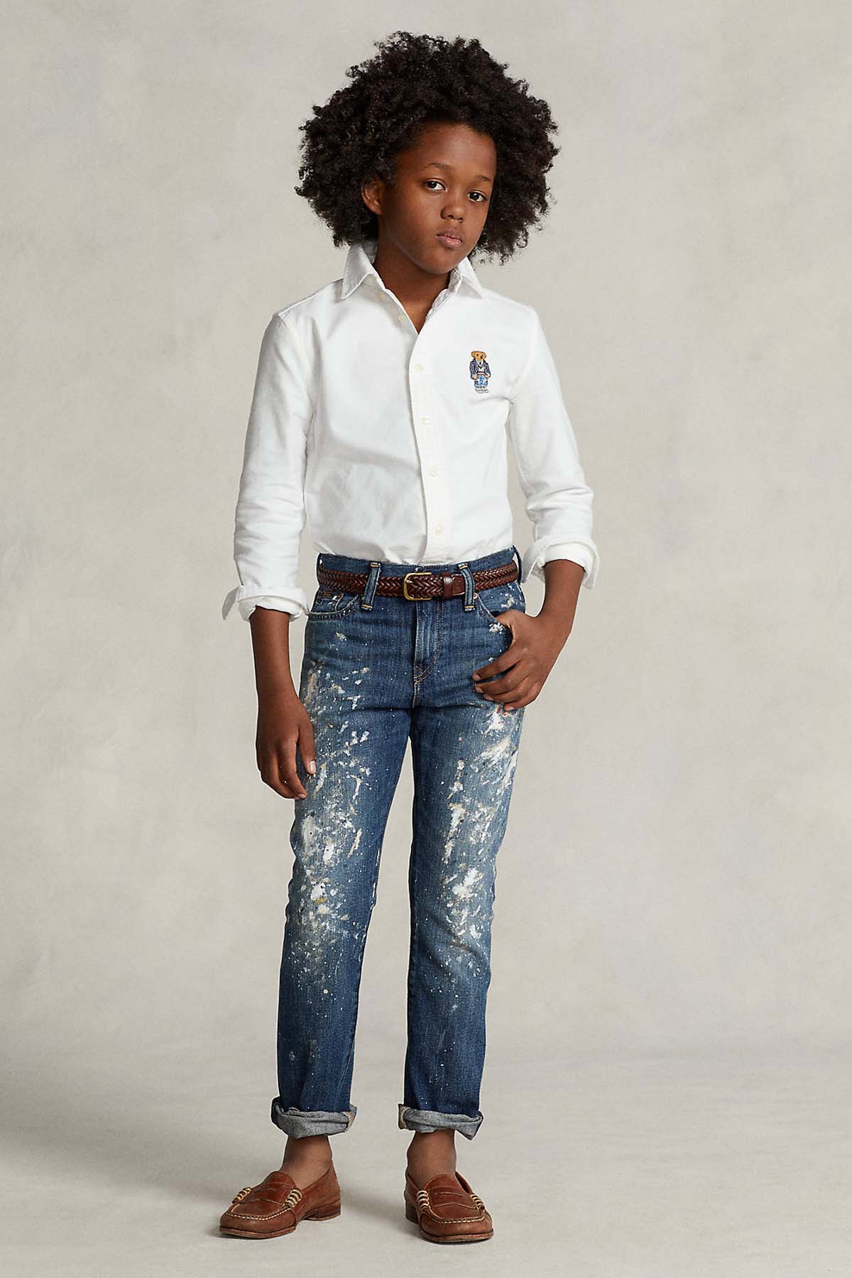 Polo Ralph Lauren Kids S-M Beden Erkek Çocuk Polo Bear Gömlek-Libas Trendy Fashion Store