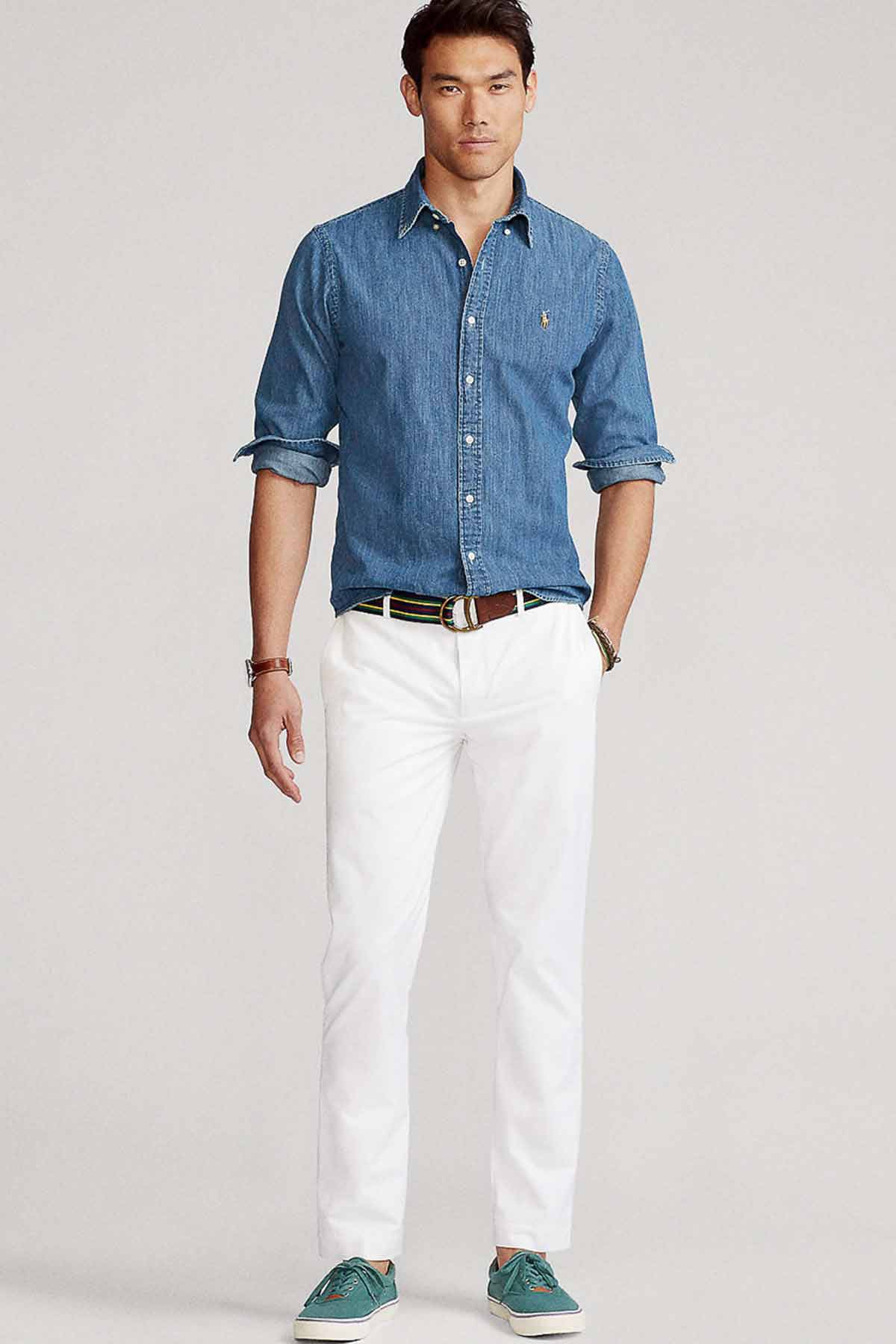 Polo Ralph Lauren Custom Fit Denim Gömlek-Libas Trendy Fashion Store