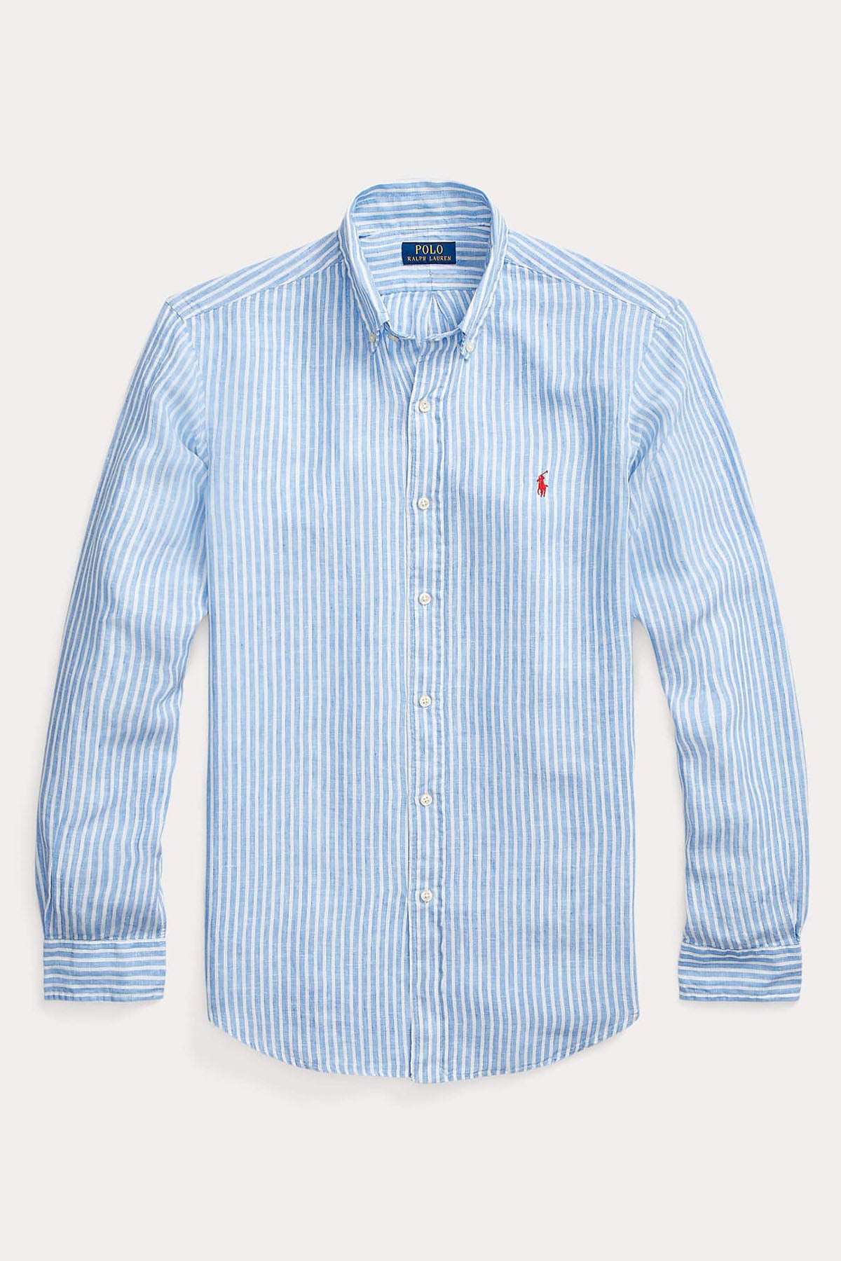 Polo Ralph Lauren Custom Fit Çizgili Keten Gömlek-Libas Trendy Fashion Store