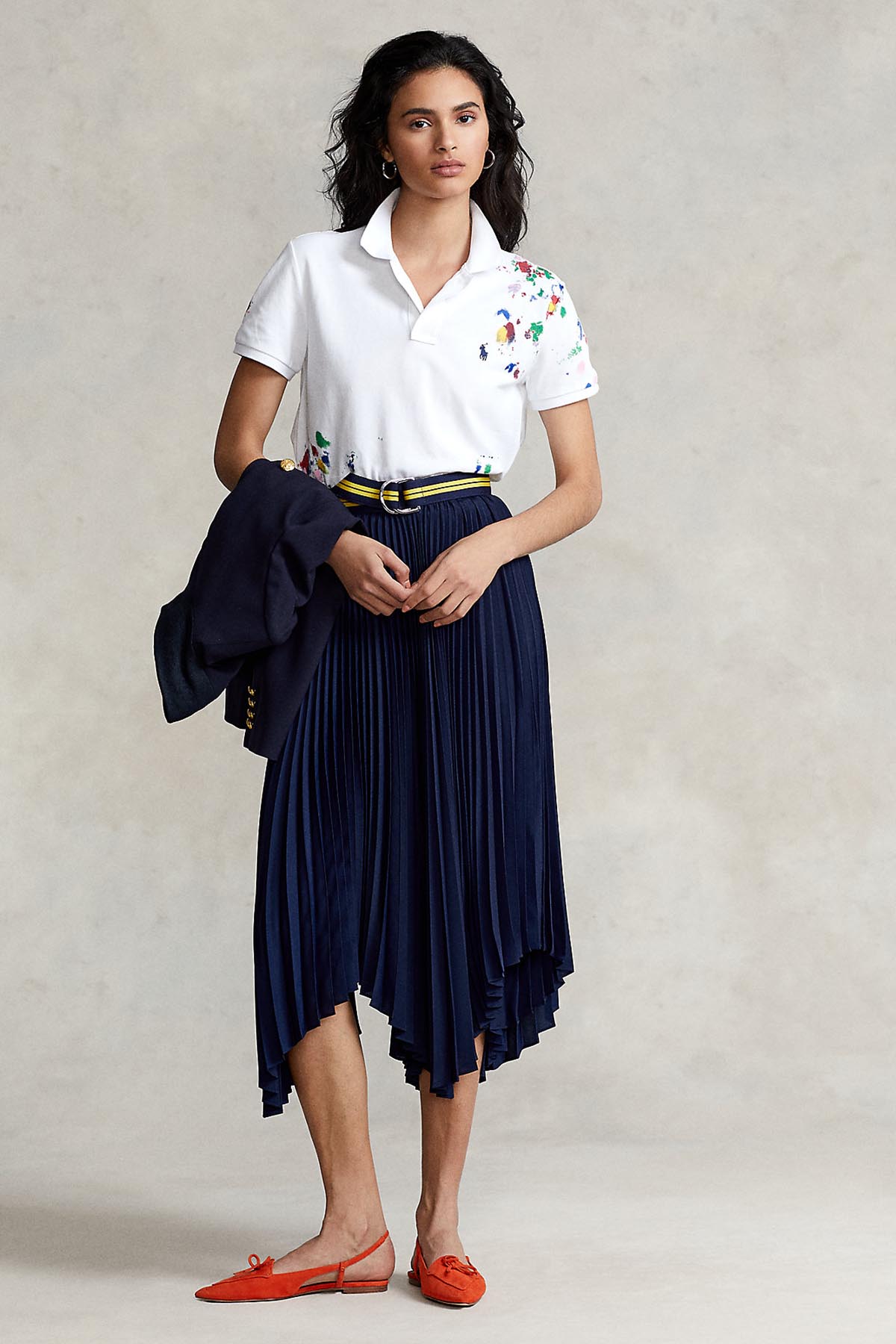 Polo Ralph Lauren Classic Fit Polo Yaka Boya Efektli T-shirt-Libas Trendy Fashion Store