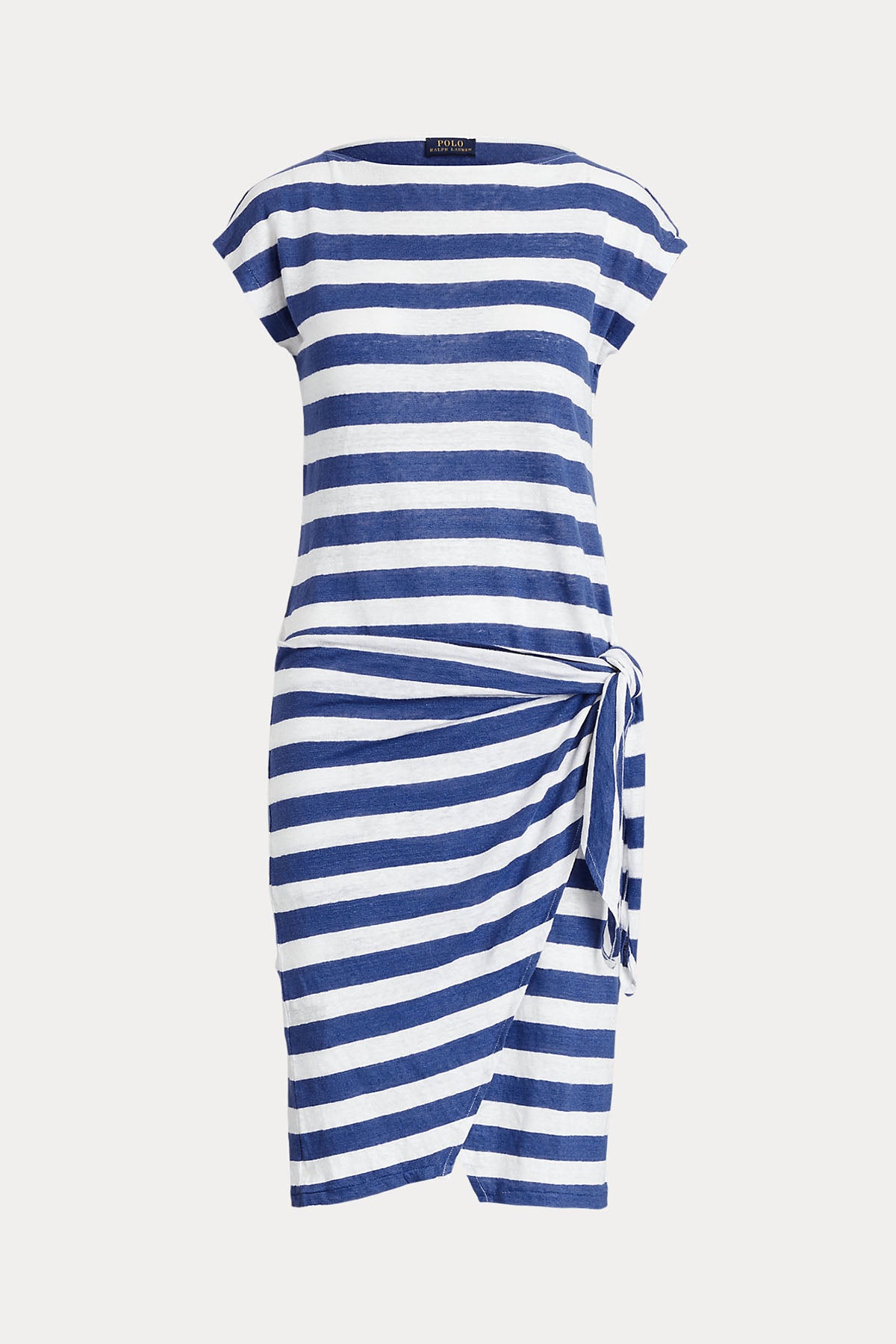 Polo Ralph Lauren Belden Kuşaklı Çizgili Keten Elbise-Libas Trendy Fashion Store