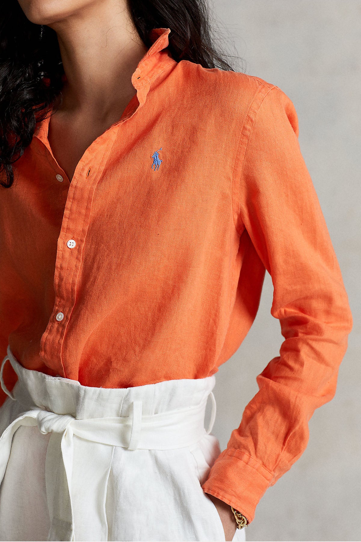 Polo Ralph Lauren Geniş Kesim Keten Gömlek-Libas Trendy Fashion Store