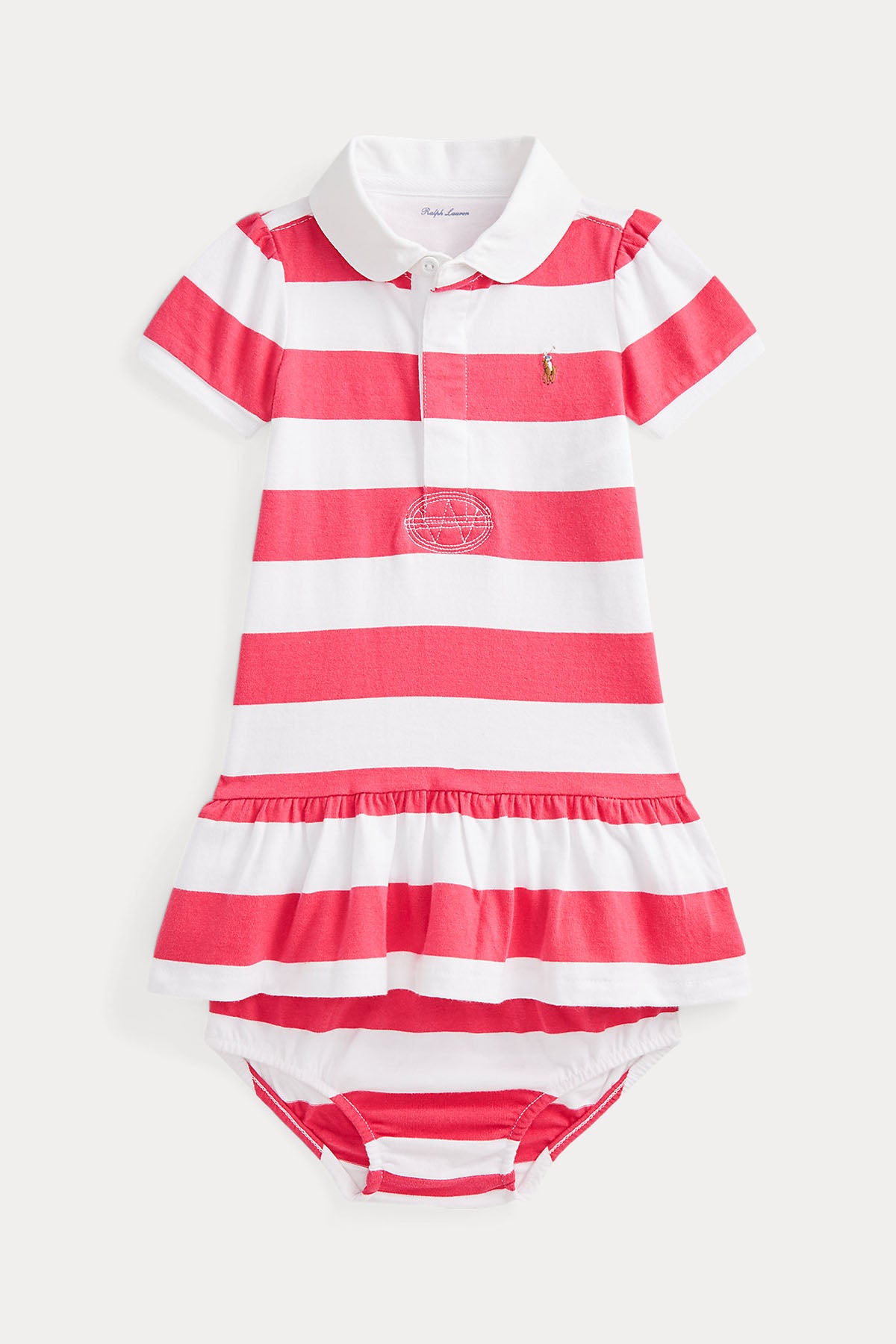 Polo Ralph Lauren Kids 6-12 Aylık Kız Bebek Polo Yaka Şortlu Elbise-Libas Trendy Fashion Store