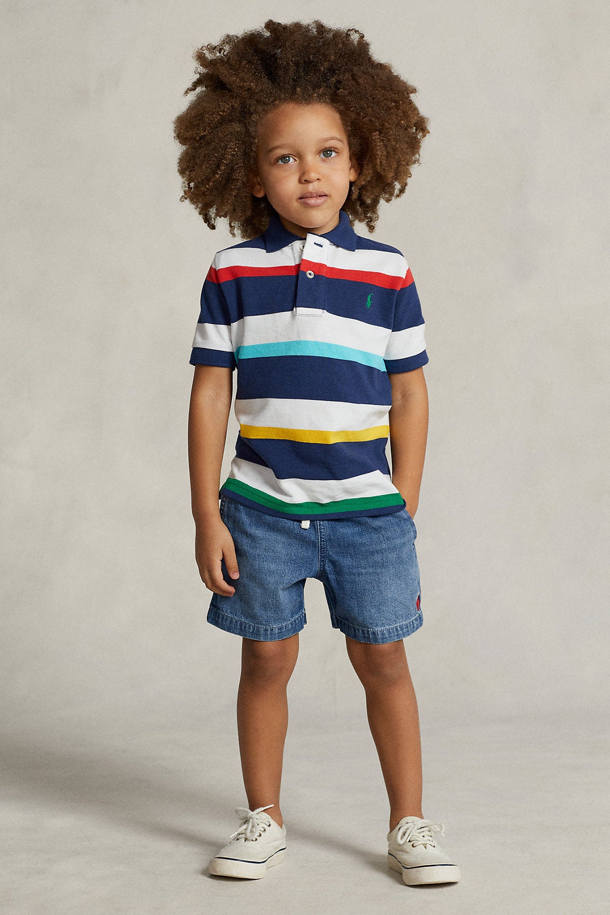 Polo Ralph Lauren Kids 5-6 Yaş Erkek Çocuk Beli Lastikli Denim Şort-Libas Trendy Fashion Store