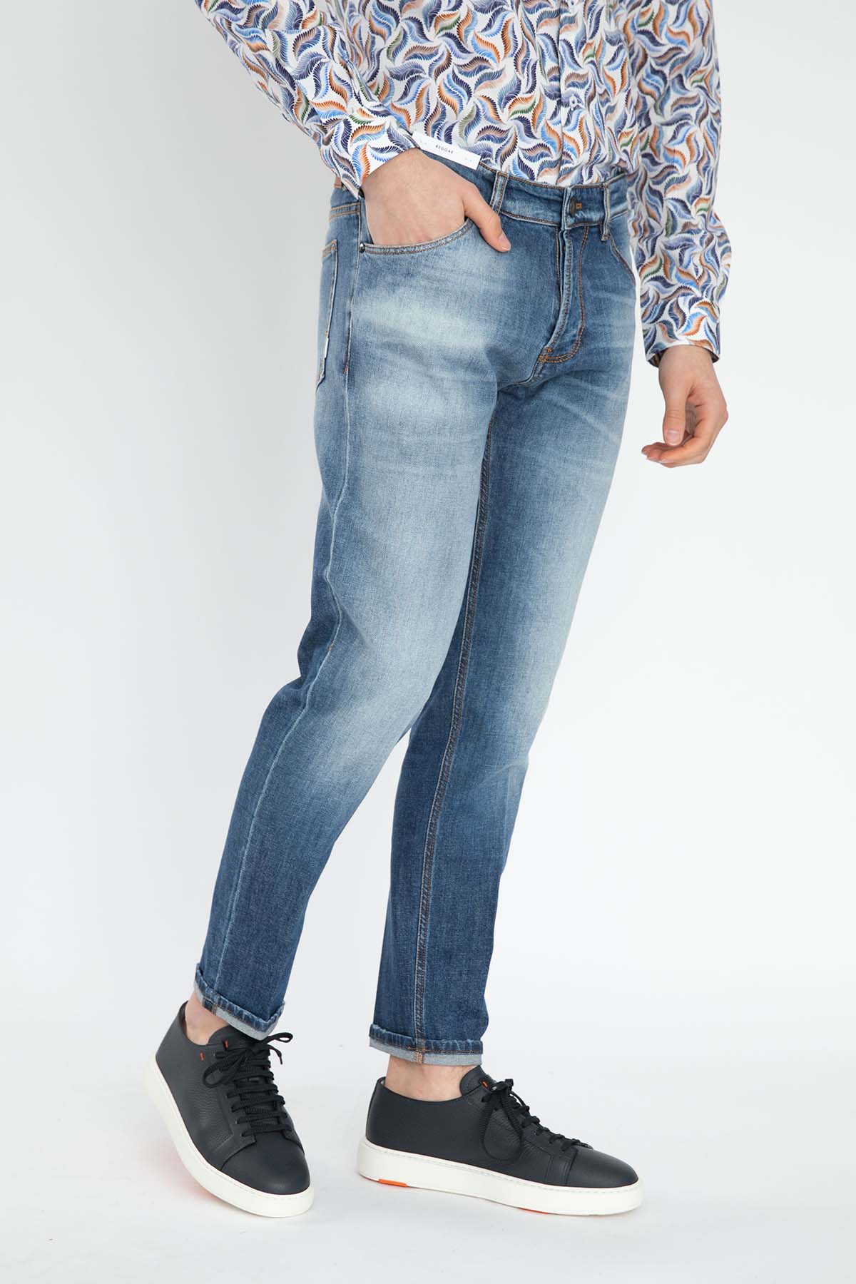 Pantaloni Torino Reggae Fit Yıkamalı Streç Jeans-Libas Trendy Fashion Store