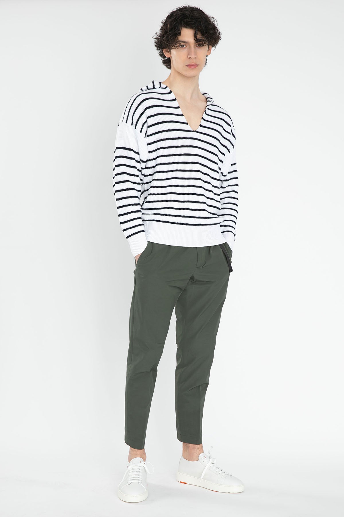 Pantaloni Torino Zeta Beli Lastikli Pantolon-Libas Trendy Fashion Store