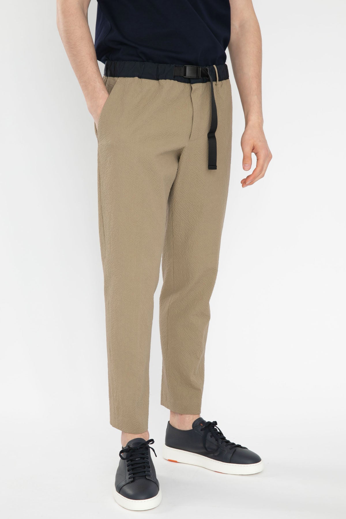 Pantaloni Torino Zeta Beli Lastikli Streç Gofre Pantolon-Libas Trendy Fashion Store